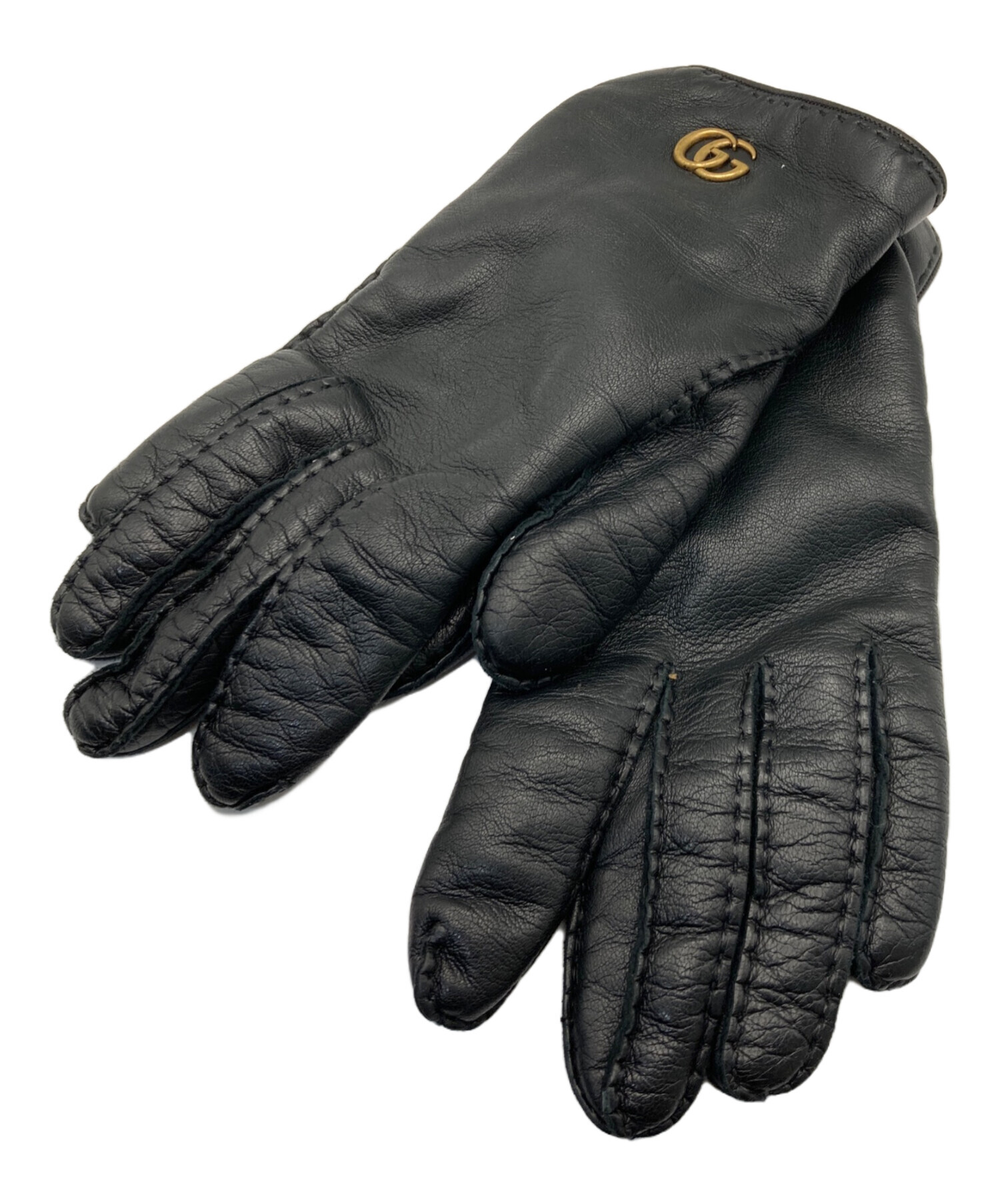 中古・古着通販】GUCCI (グッチ) GGマーモント ラムレザーグローブ