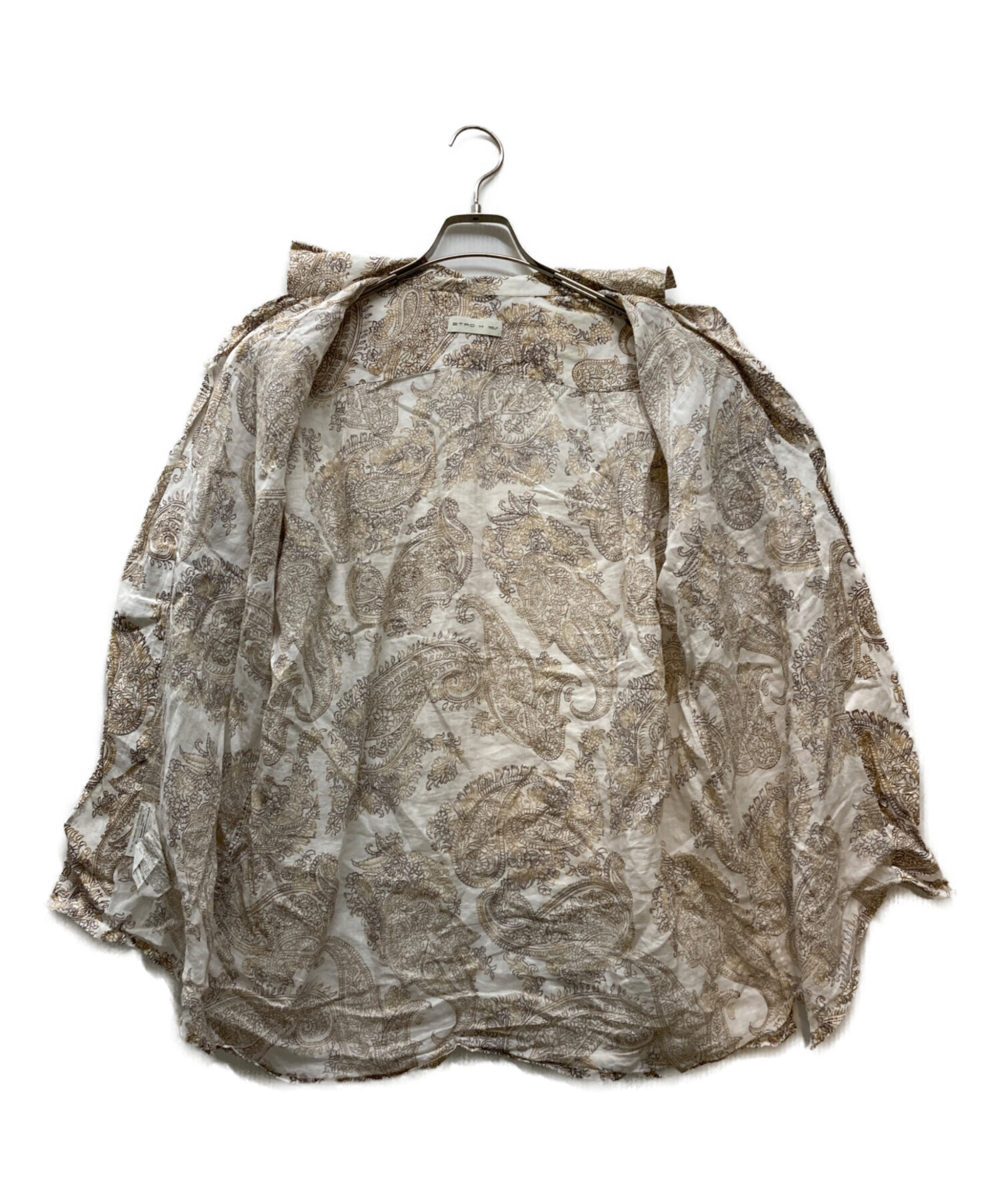 中古・古着通販】ETRO (エトロ) ペイズリーS/Sリネンシャツ ホワイト