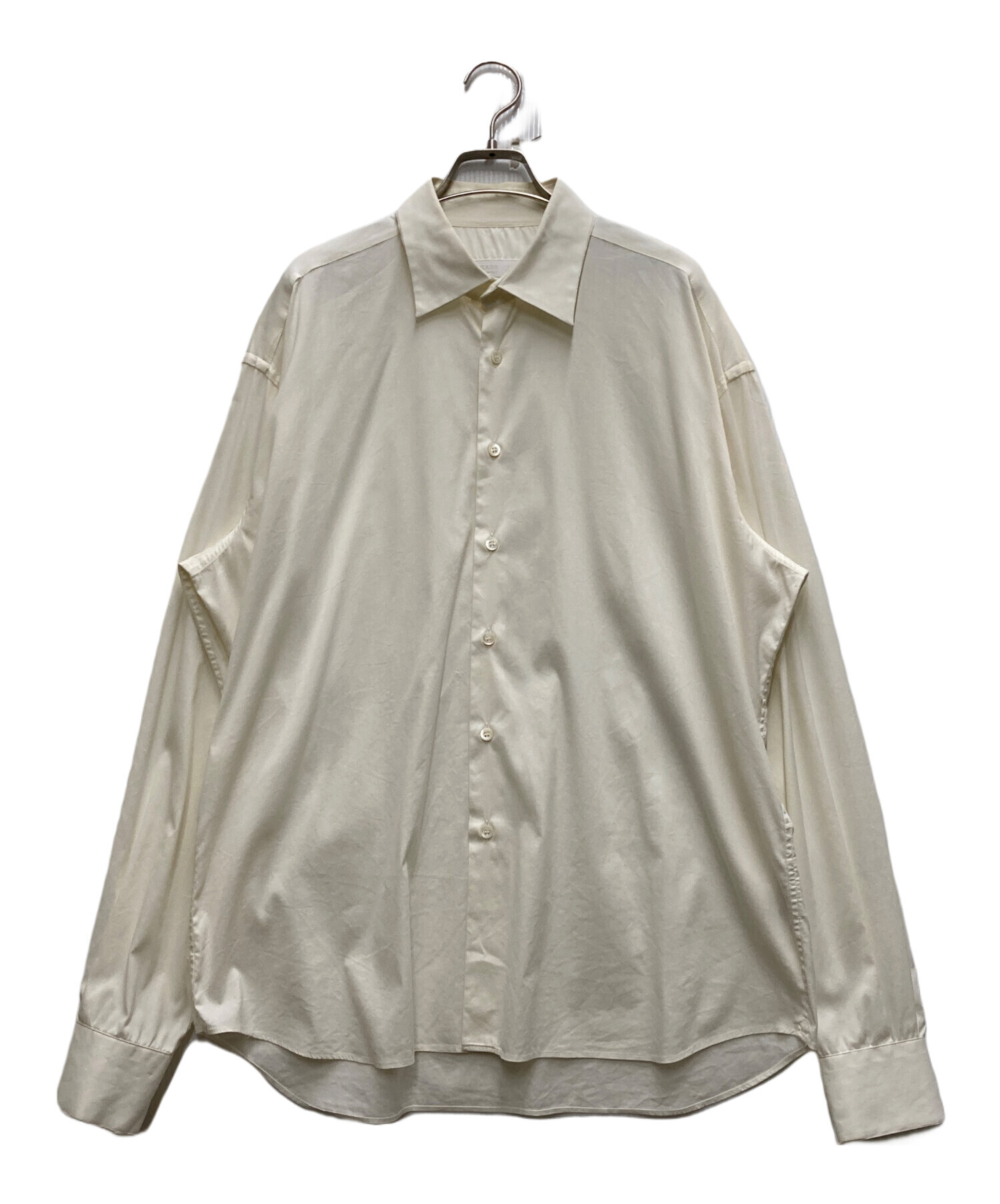 【極美品/クリーニング済】PRADA プラダ ドレスシャツ 42 イタリア製 中古・古着通販】PRADA (プラダ) コットンドレスシャツ ホワイト
