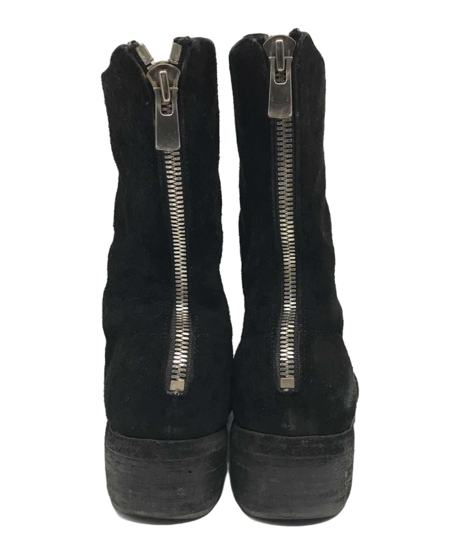 中古・古着通販】GUIDI (グイディ) Back Zip Boots Suede ブラック