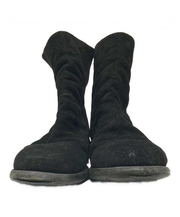 中古・古着通販】GUIDI (グイディ) Back Zip Boots Suede ブラック