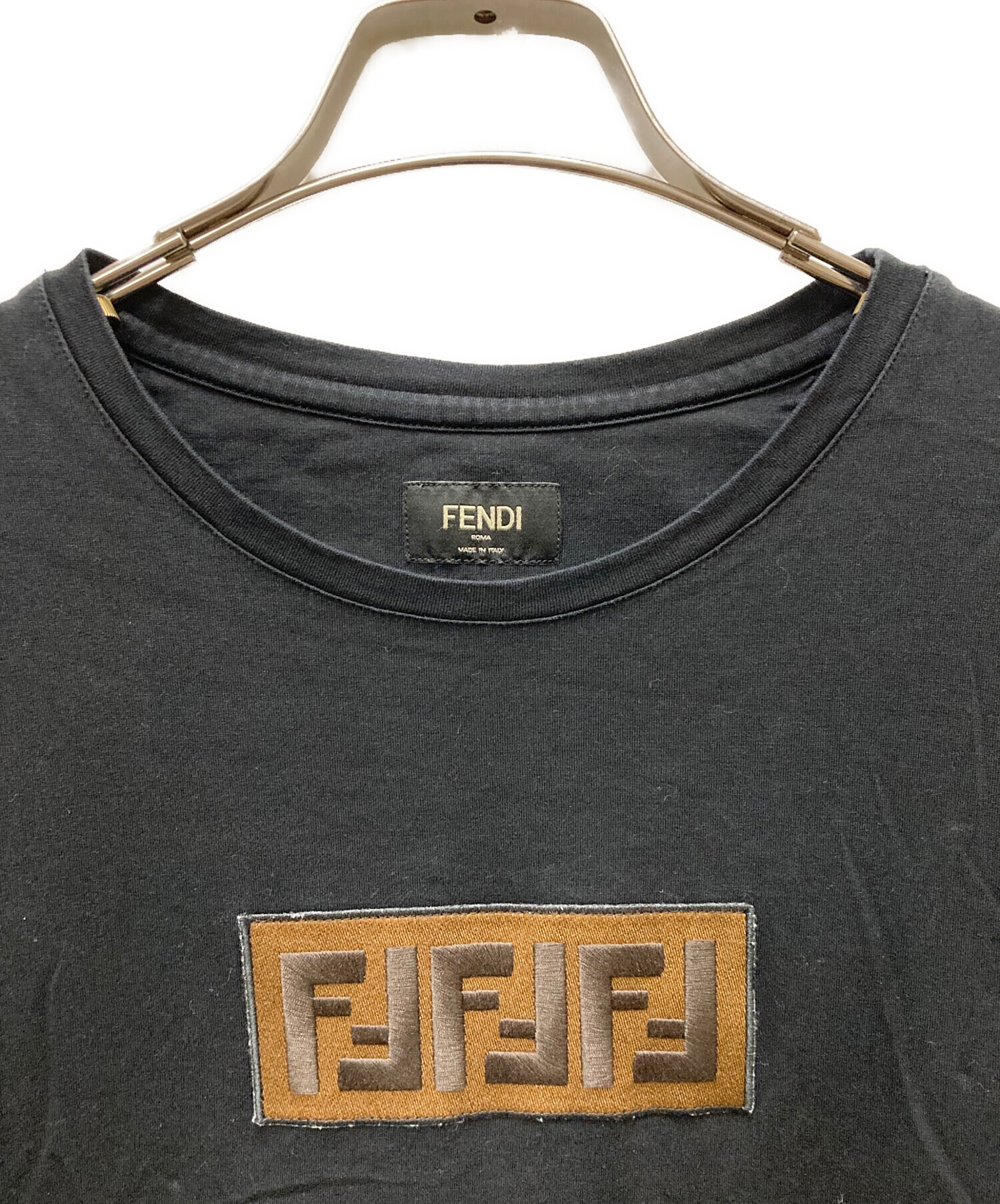中古・古着通販】FENDI (フェンディ) FFボックスロゴパッチTシャツ