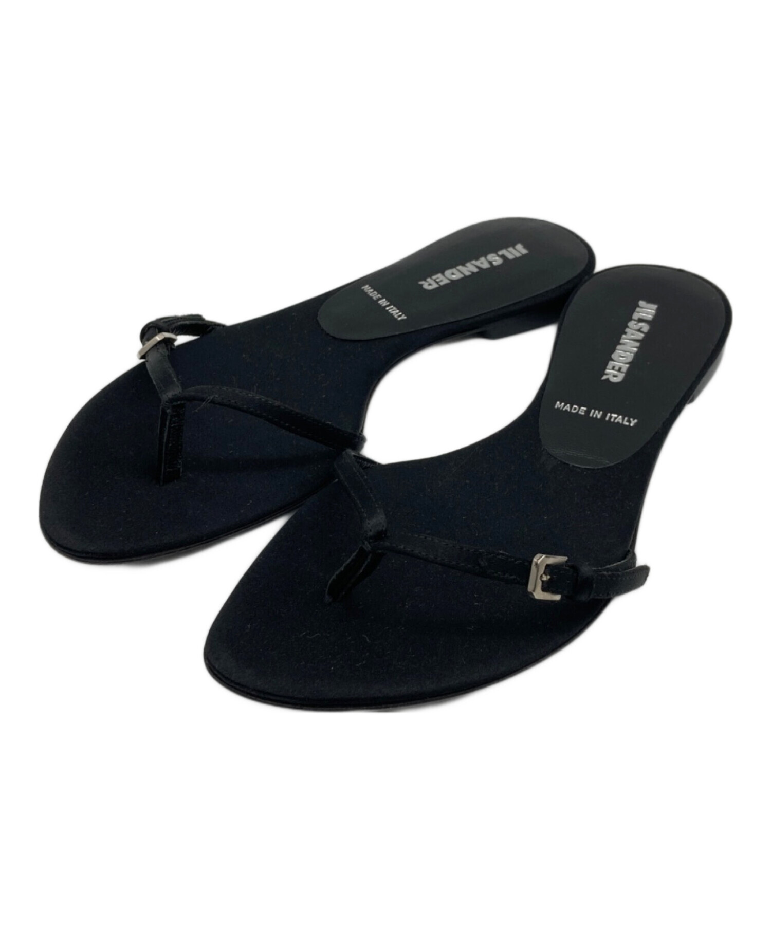 中古・古着通販】JIL SANDER (ジルサンダー) サンダル ブラック サイズ