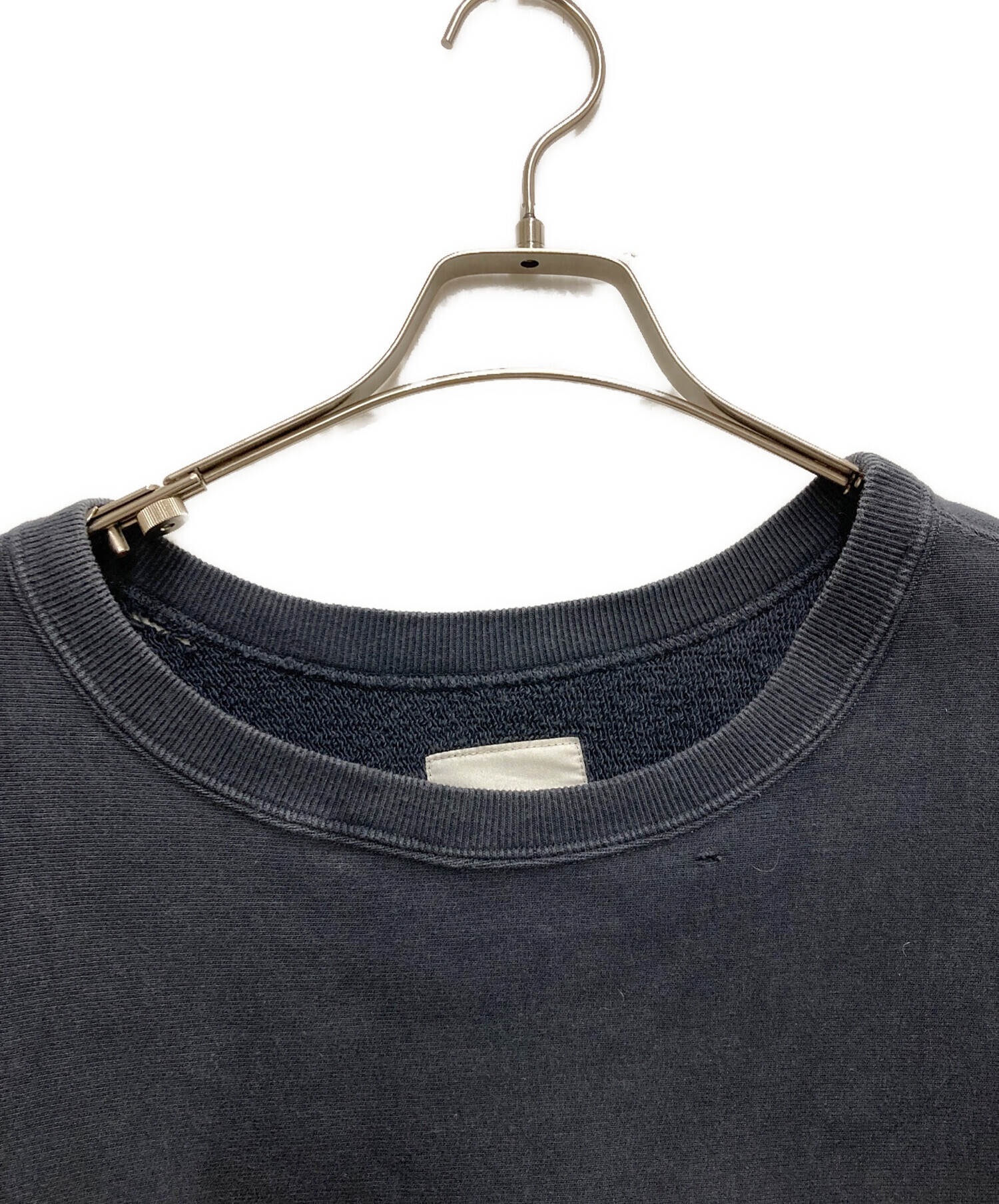 中古・古着通販】BOWWOW (バウワウ) ZIP DAMAGED CREW SWEAT ネイビー 
