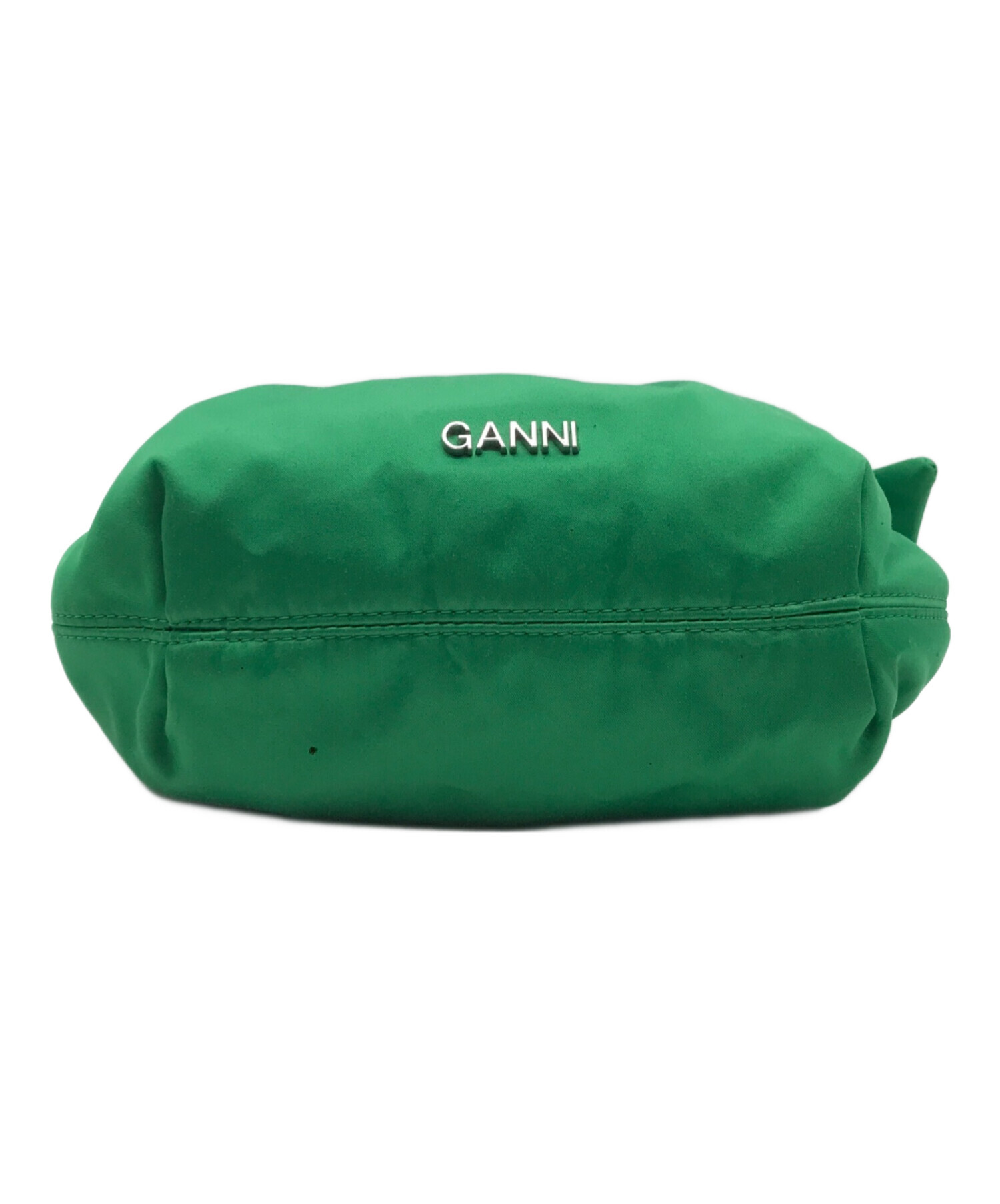 中古・古着通販】GANNI (ガニー) リボンハンドルバッグ グリーン 