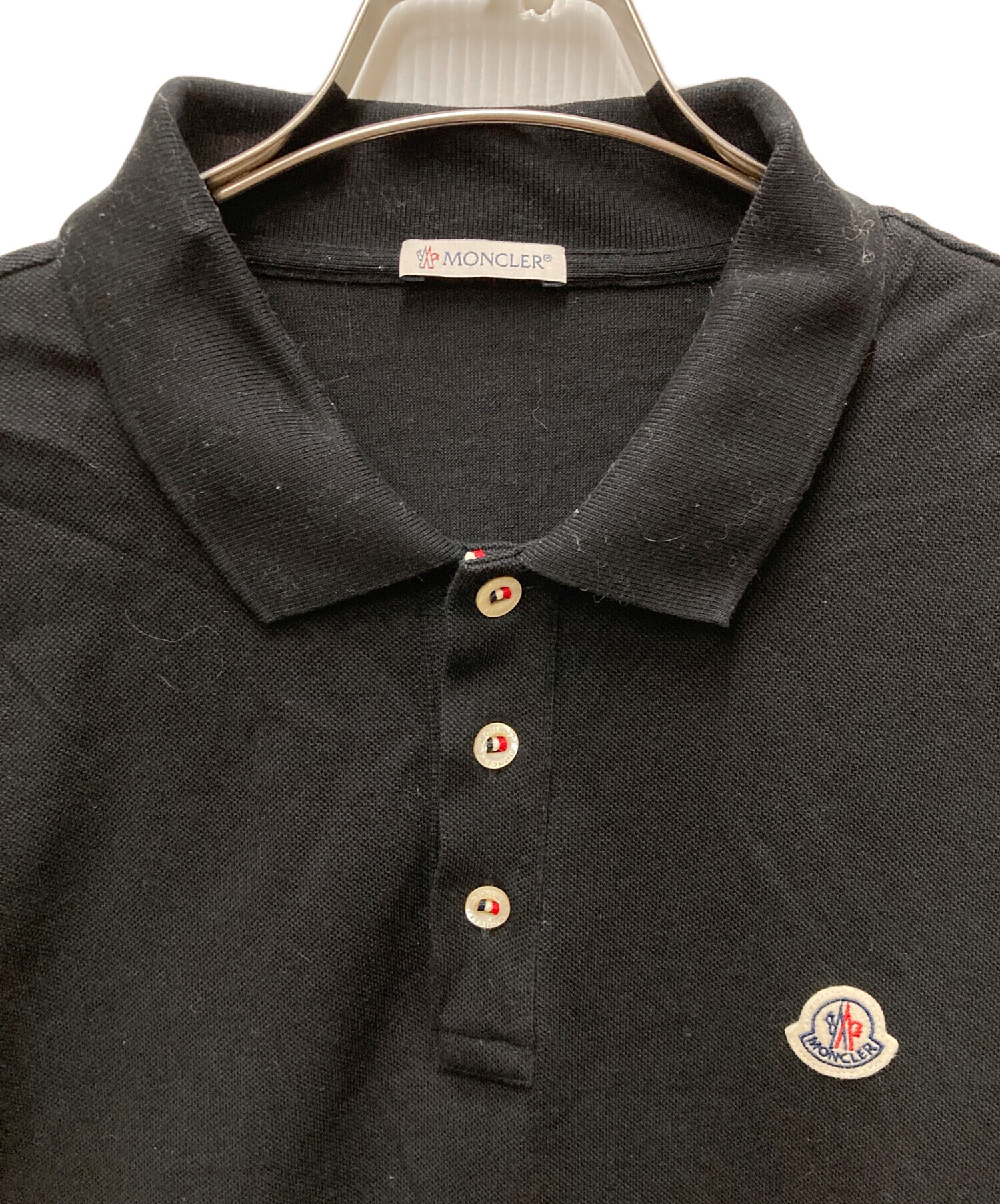 中古・古着通販】MONCLER (モンクレール) ポロシャツ ブラック サイズ
