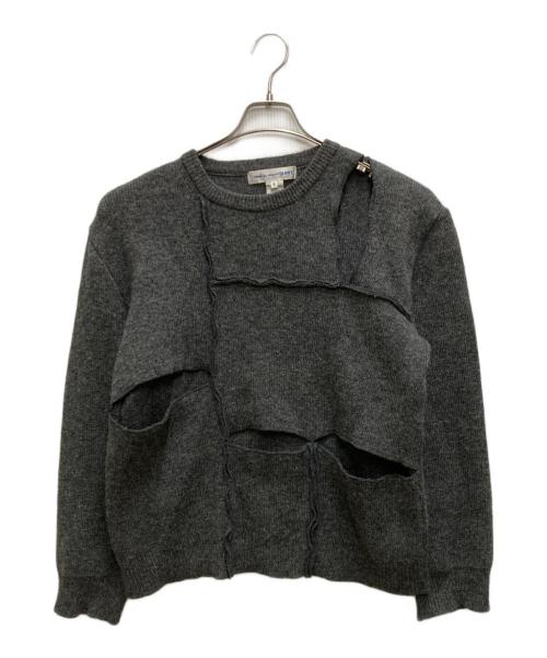 90s　コムデギャルソンシャツ　パッチワークコート　ウールニット 中古・古着通販】COMME des GARCONS SHIRT (コムデギャルソンシャツ