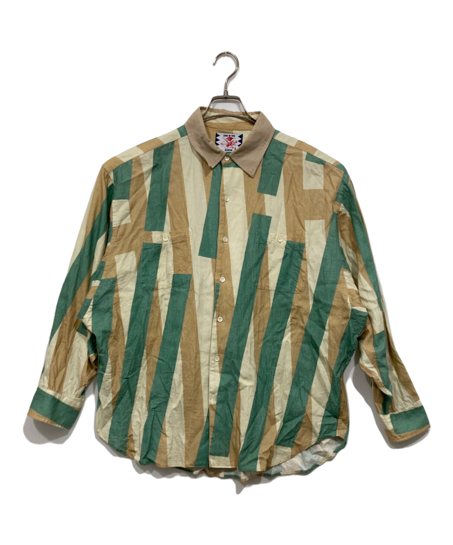 【美品】サノバチーズ son of the cheese 総柄シャツ XL 緑 中古・古着通販】son of the cheese (（サノバチーズ）) BIG SHIRT C