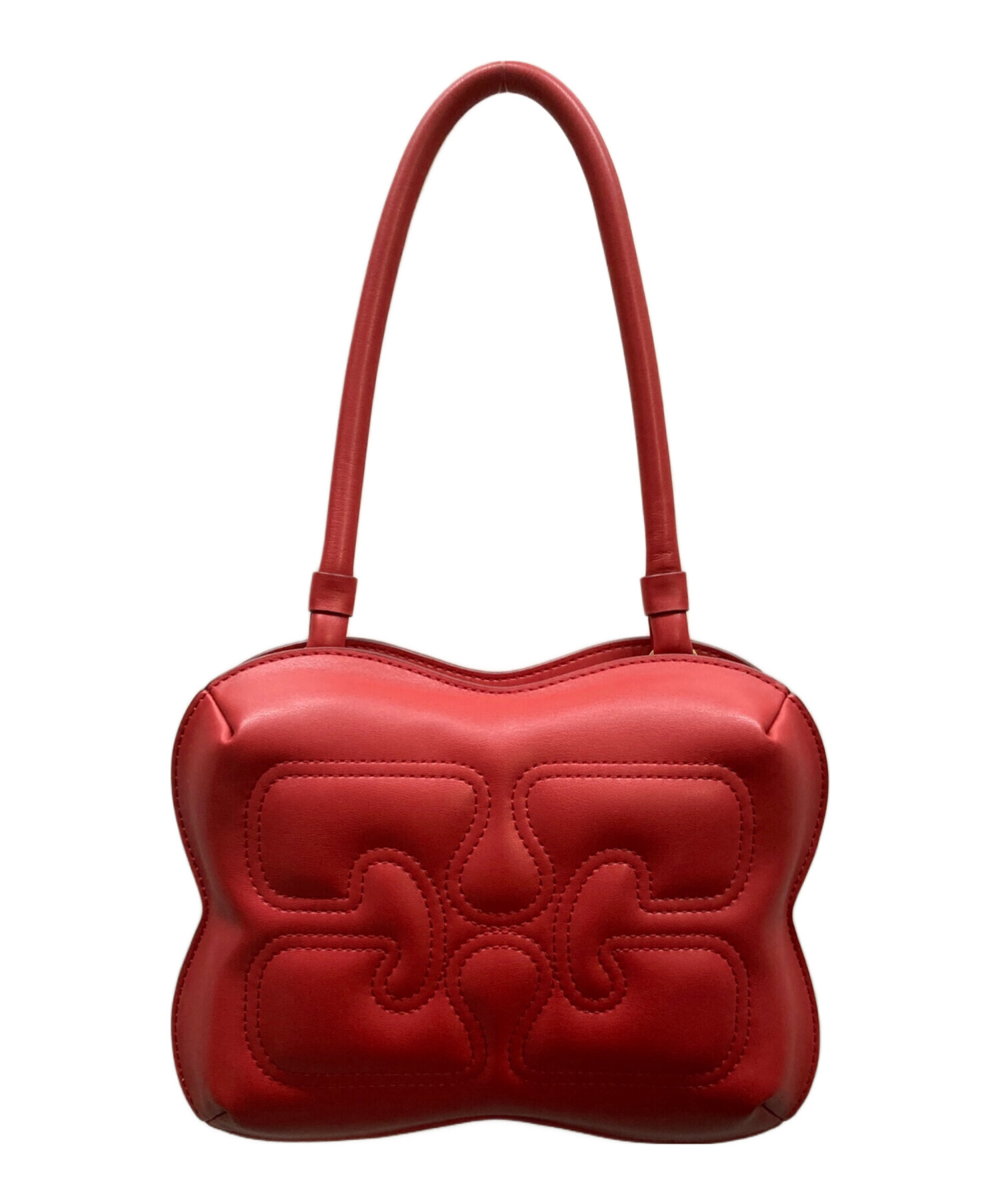 中古・古着通販】GANNI (ガニー) BUTTERFLY TOP HANDLE BAG レッド