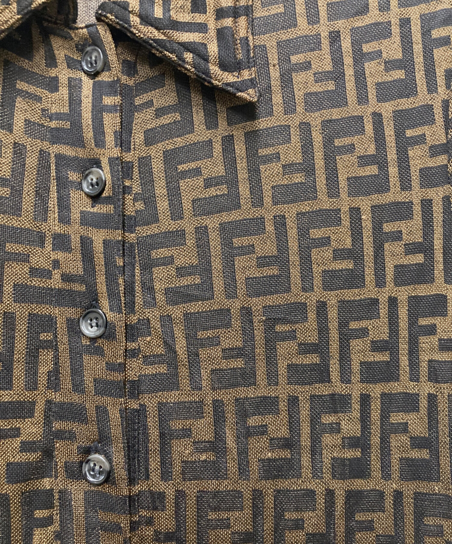 中古・古着通販】FENDI (フェンディ) ズッカ柄ポロシャツワンピース 中古・古着通販】FENDI (フェンディ) ズッカ柄ポロシャツワンピース