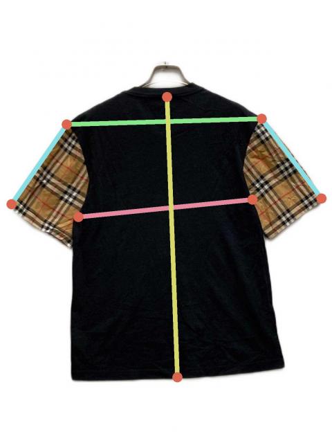 美品 バーバリー 総柄 ノバチェック ホルターネック カットソー サイズM 中古・古着通販】BURBERRY (バーバリー) 切替ノバチェックTシャツ