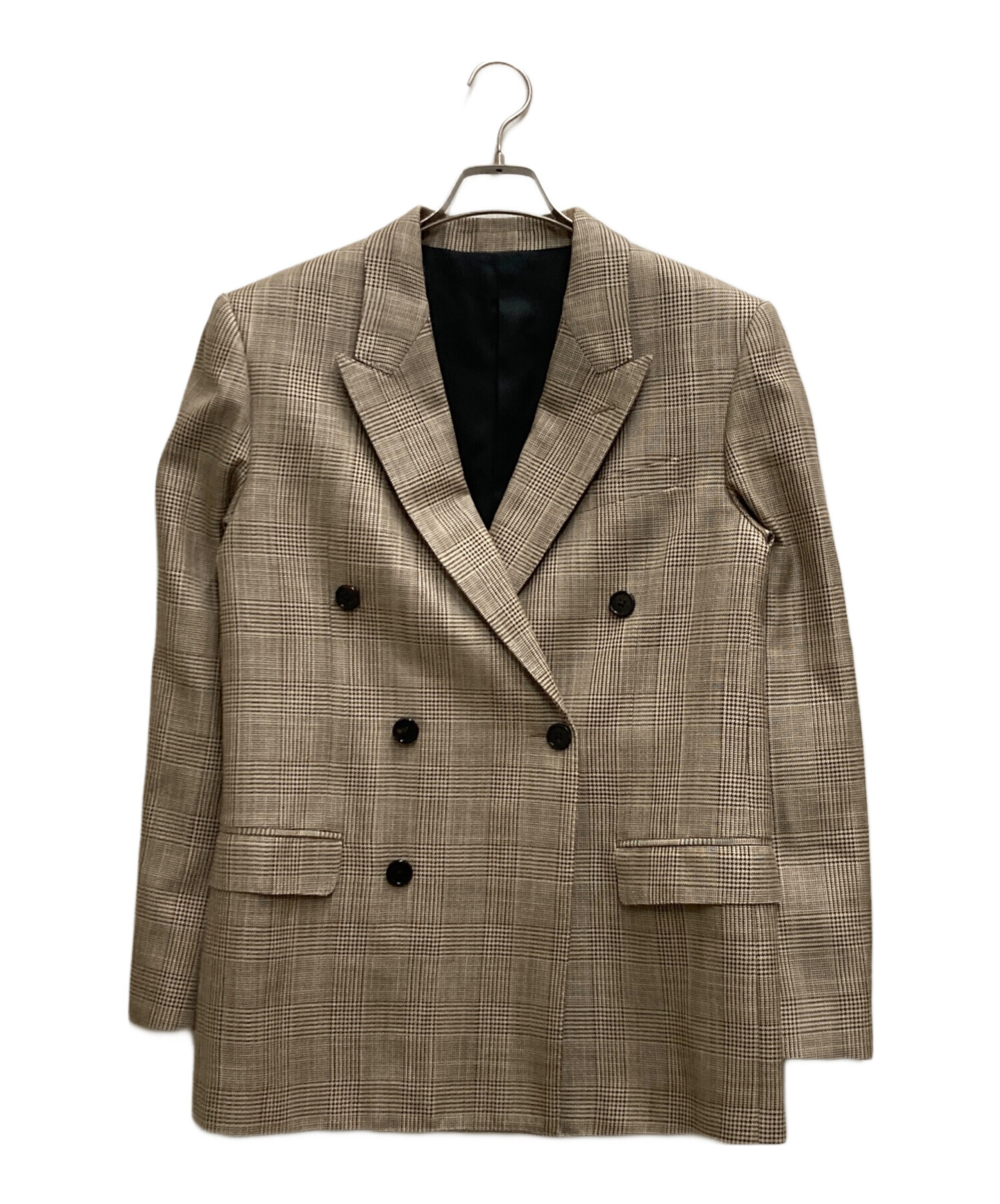 CELINE ダブルブレスト テーラードジャケット 中古・古着通販】CELINE (セリーヌ) ダブルブレストピークトラベル