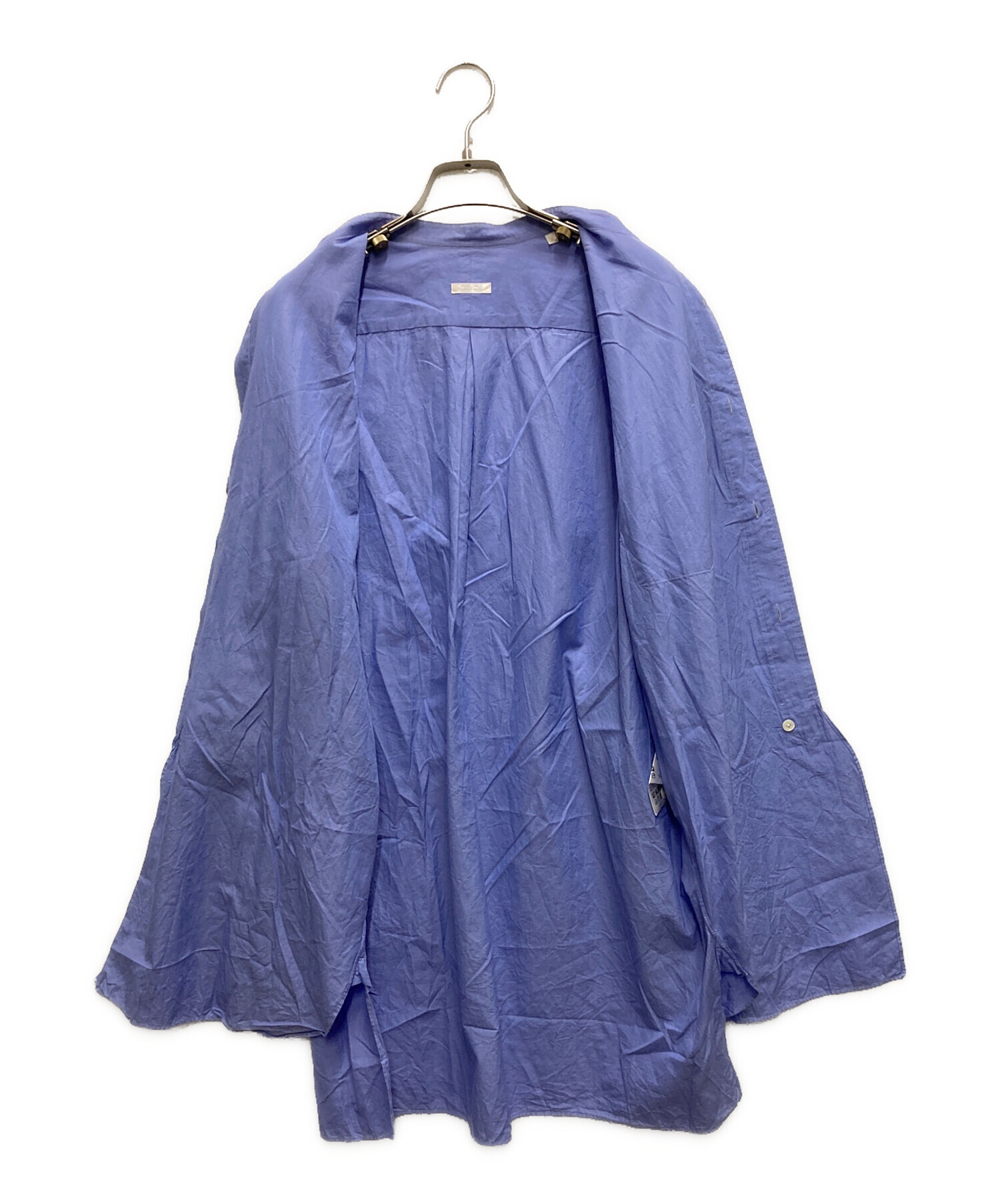 中古・古着通販】COMOLI (コモリ) バンドカラーシャツ ブルー サイズ:2