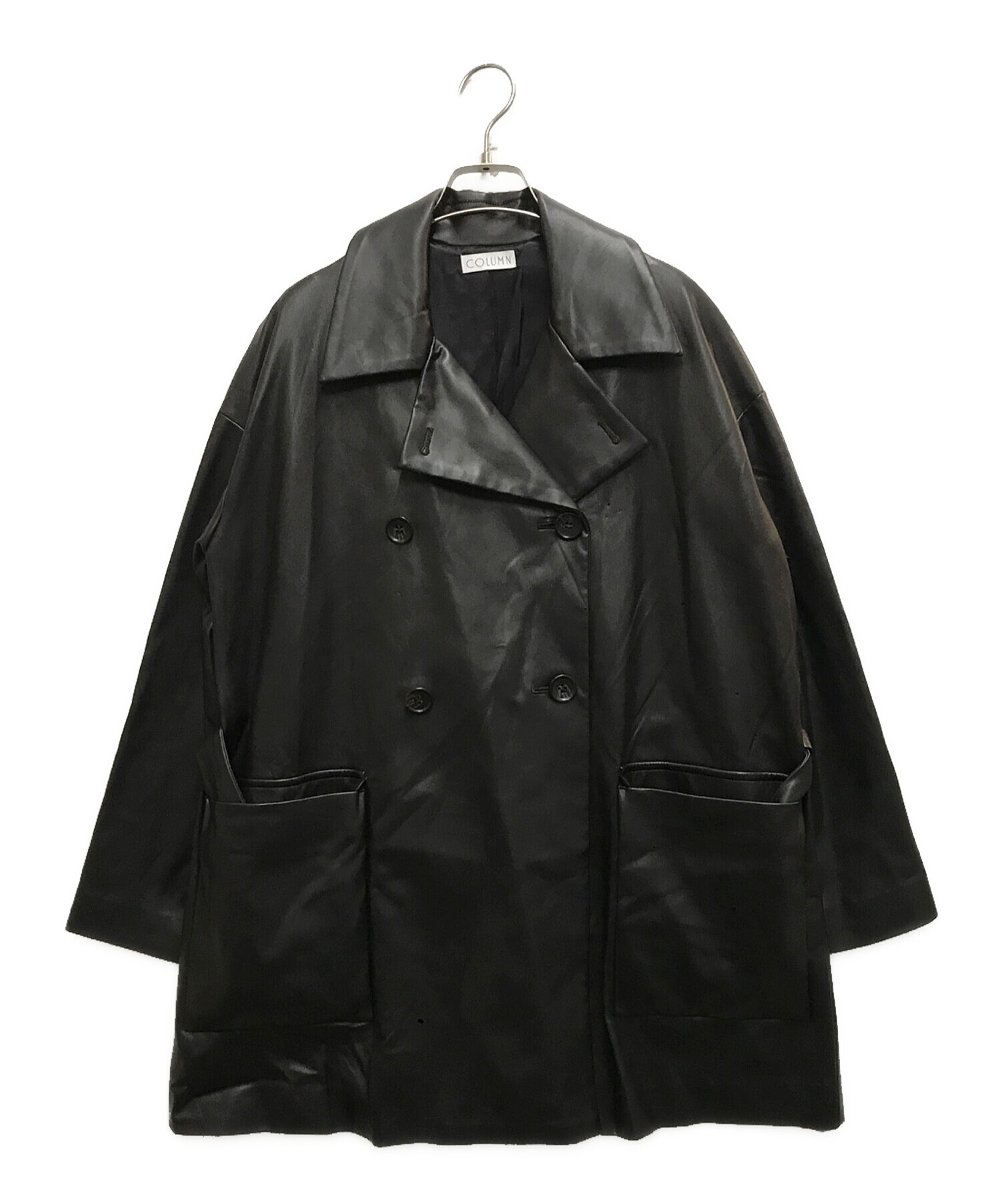 中古・古着通販】COLUMN (コラム) エコレザーコート ブラウン サイズ 