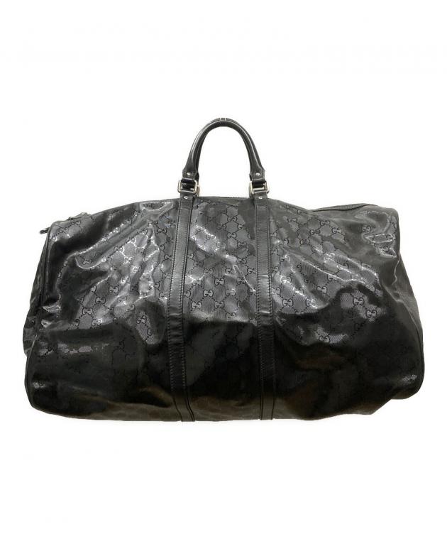 中古・古着通販】GUCCI (グッチ) PVCボストンバッグ ブラック