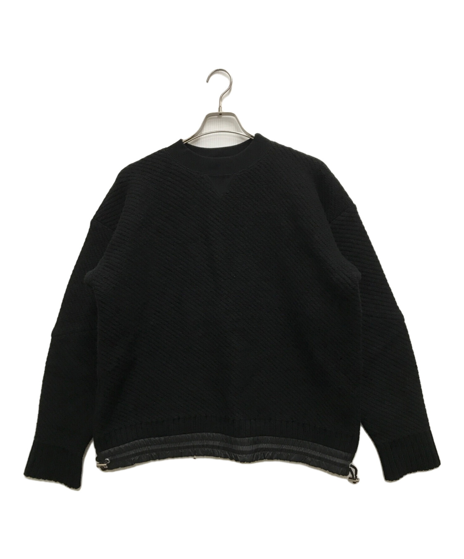 中古・古着通販】sacai (サカイ) Wool Knit Pullover ブラック サイズ