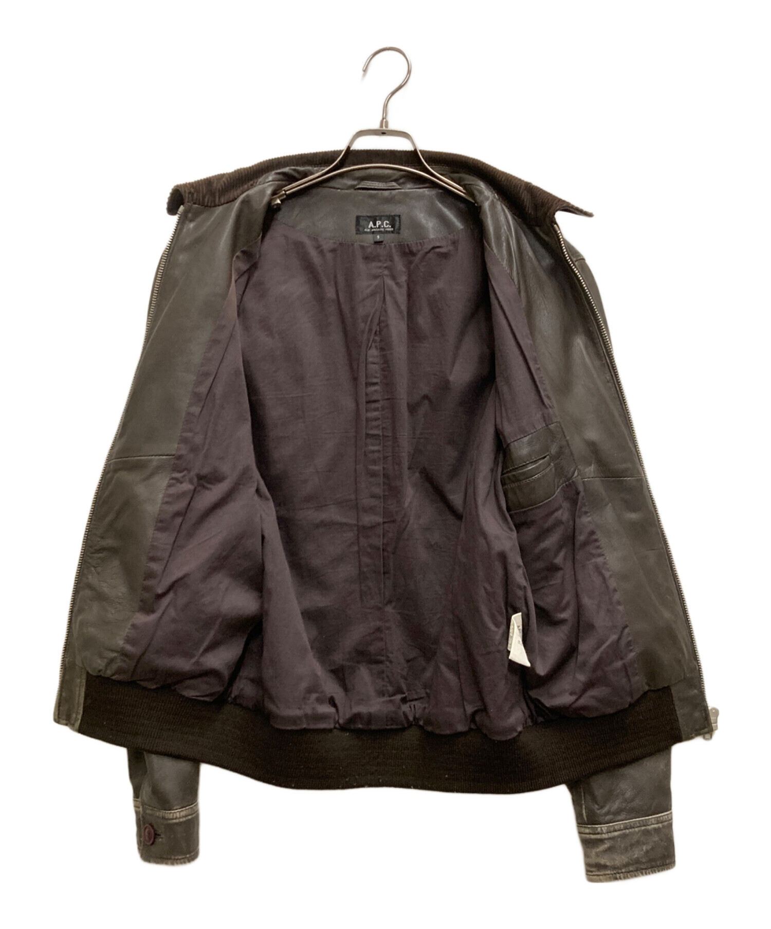 【Ren】（希少）A.P.C MOTO BLOUSON XS ブラウン 中古・古着通販】A.P.C. (アーペーセー) MOTO BLOUSON ブラウン サイズ