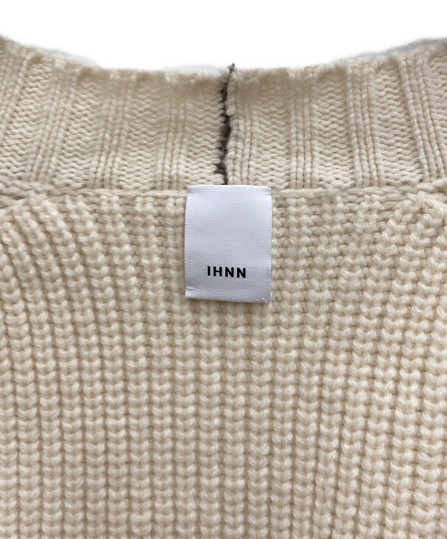 IHNN カーディガン レディース COLOR STITCH LOWGAUGE CARDIGAN(FREE BLACK): IHNN: WOMENS