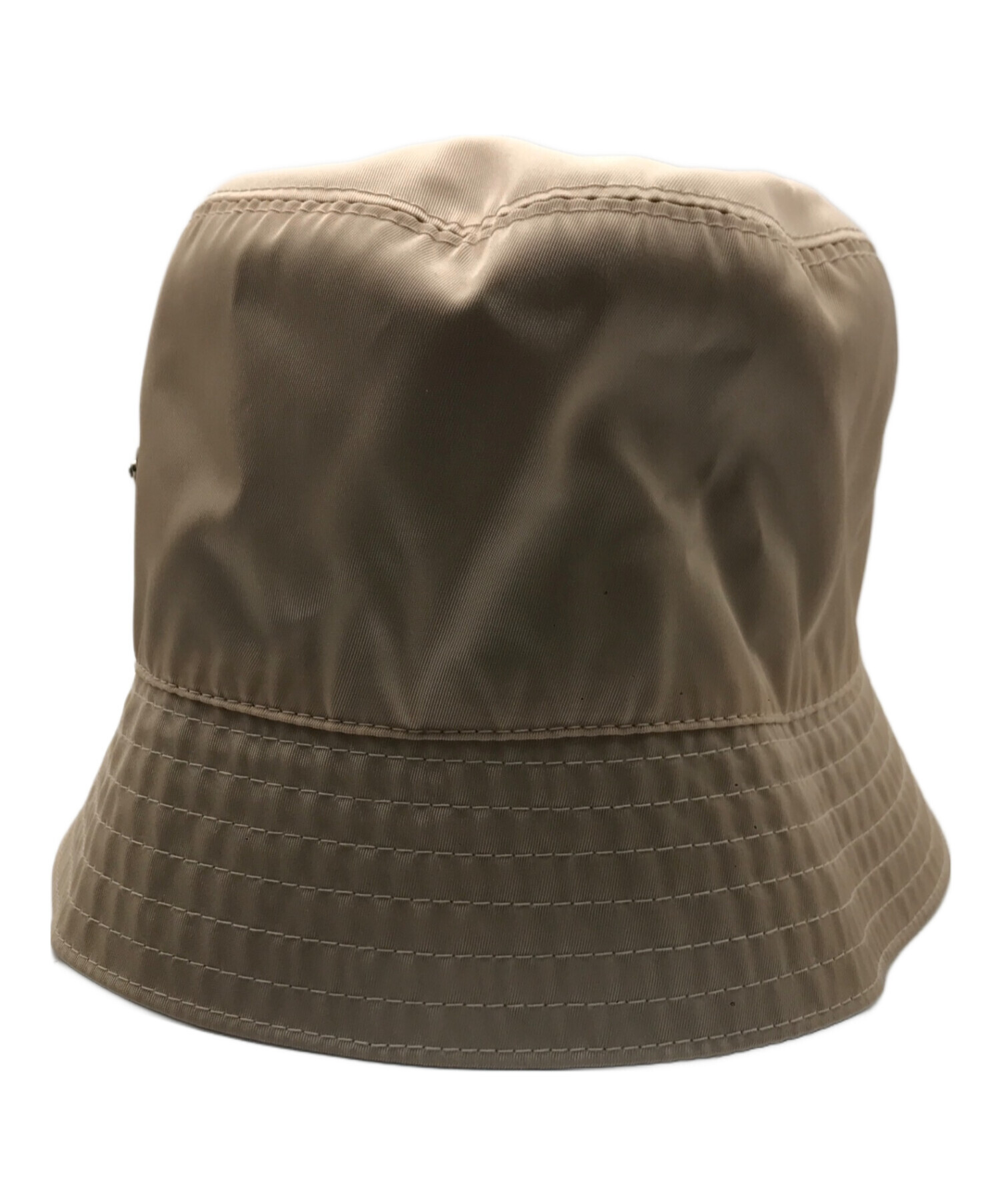 PRADA Re-Nylon バケットハット　ベージュ 中古・古着通販】PRADA (プラダ) ナイロンバケットハット ピンク