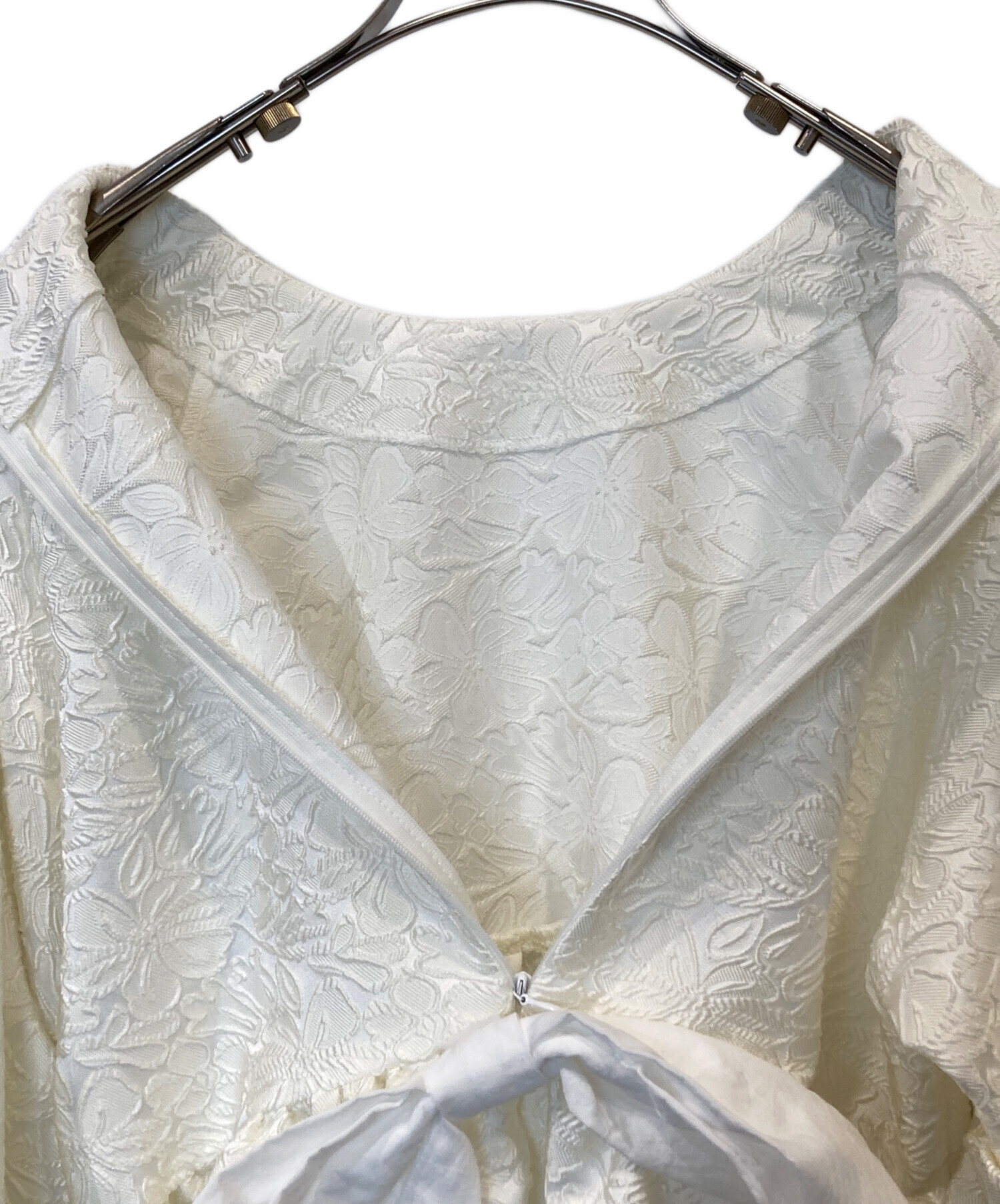 ELLERY エレリー ブラウス S 白 【古着】【中古】【送料無料】 中古・古着通販】ELLIE (エリー) 刺繍ブラウス ES-23003 ホワイト