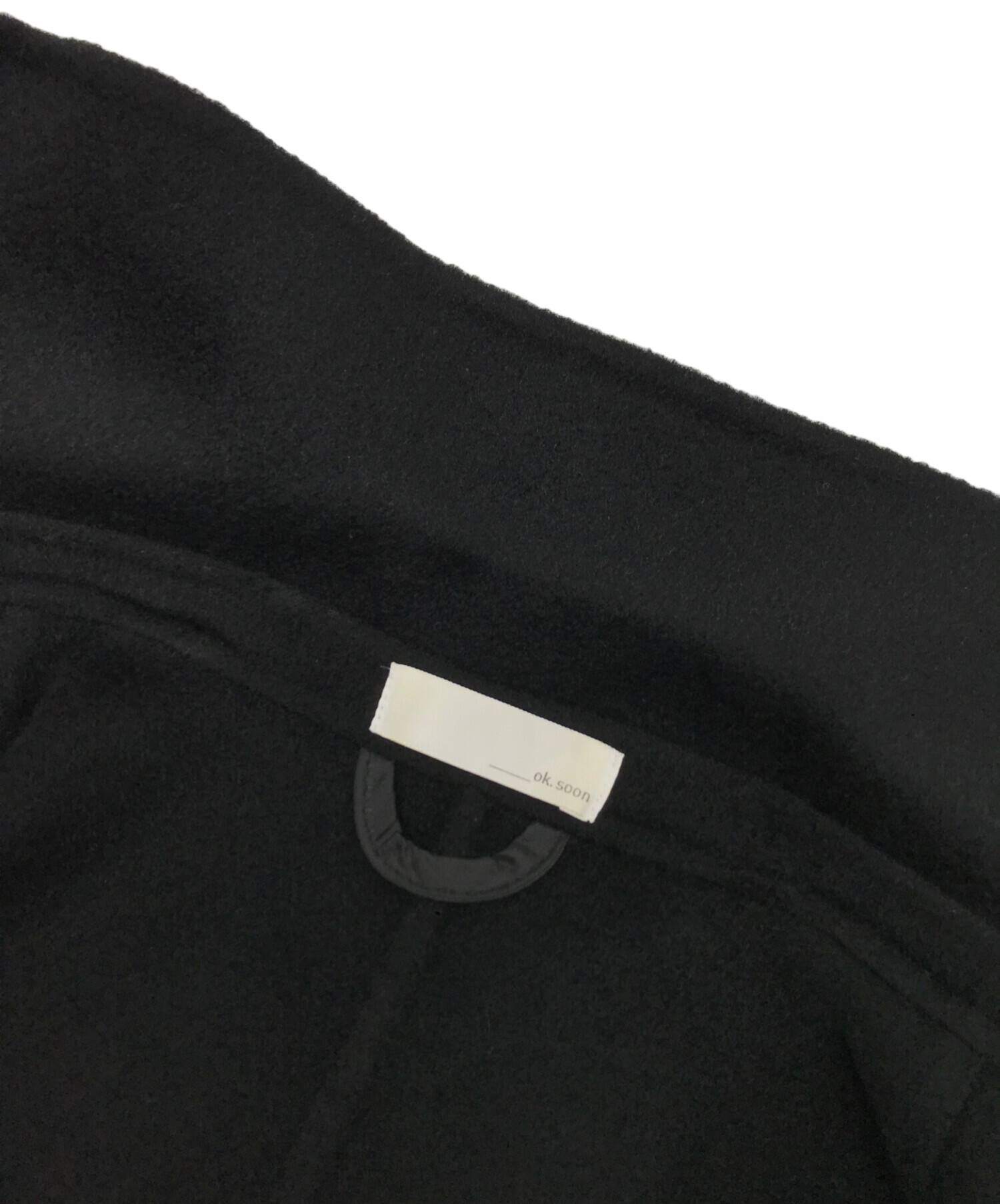 中古・古着通販】ok.soon (オクスン) ライトメルトンコート ブラック