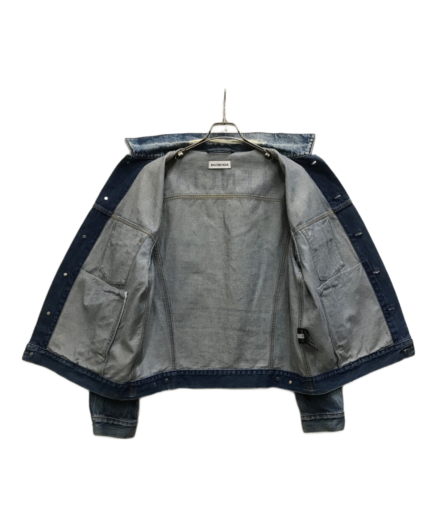 中古・古着通販】BALENCIAGA (バレンシアガ) ダメージ加工バックロゴ