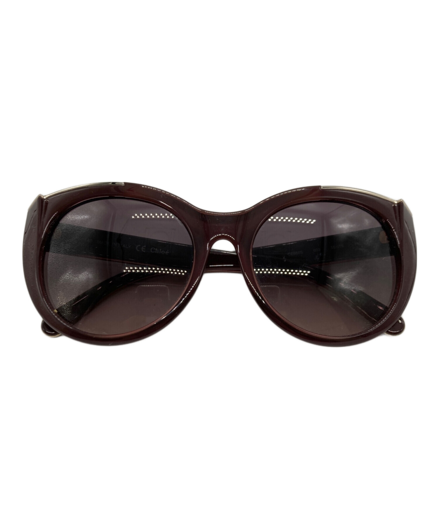 中古・古着通販】Chloe (クロエ) サングラス ボルドー サイズ:55?19