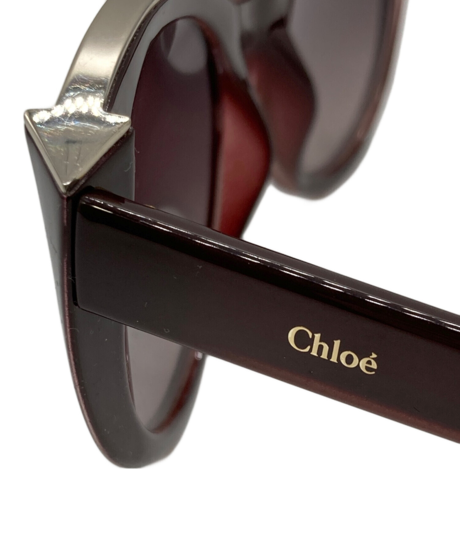 中古・古着通販】Chloe (クロエ) サングラス ボルドー サイズ:55?19