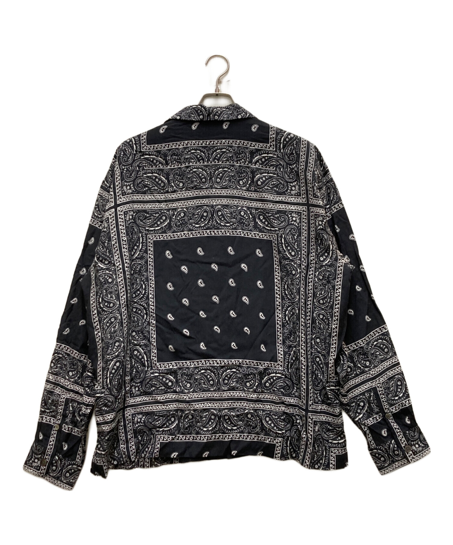 中古・古着通販】UNUSED (アンユーズド) bandanna shirts ブラック