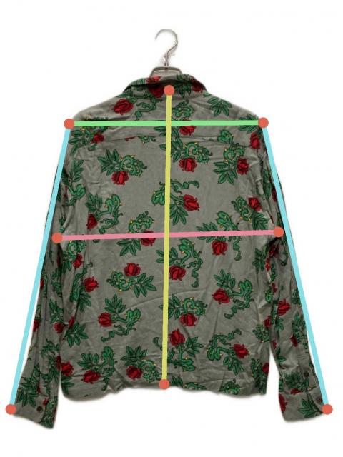 中古・古着通販】UNUSED (アンユーズド) ROSE SHIRT グリーン サイズ:L