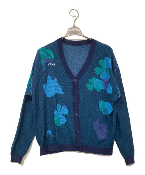 中古・古着通販】PAMM (パム) 紙絵花のメッシュカーディガン ネイビー