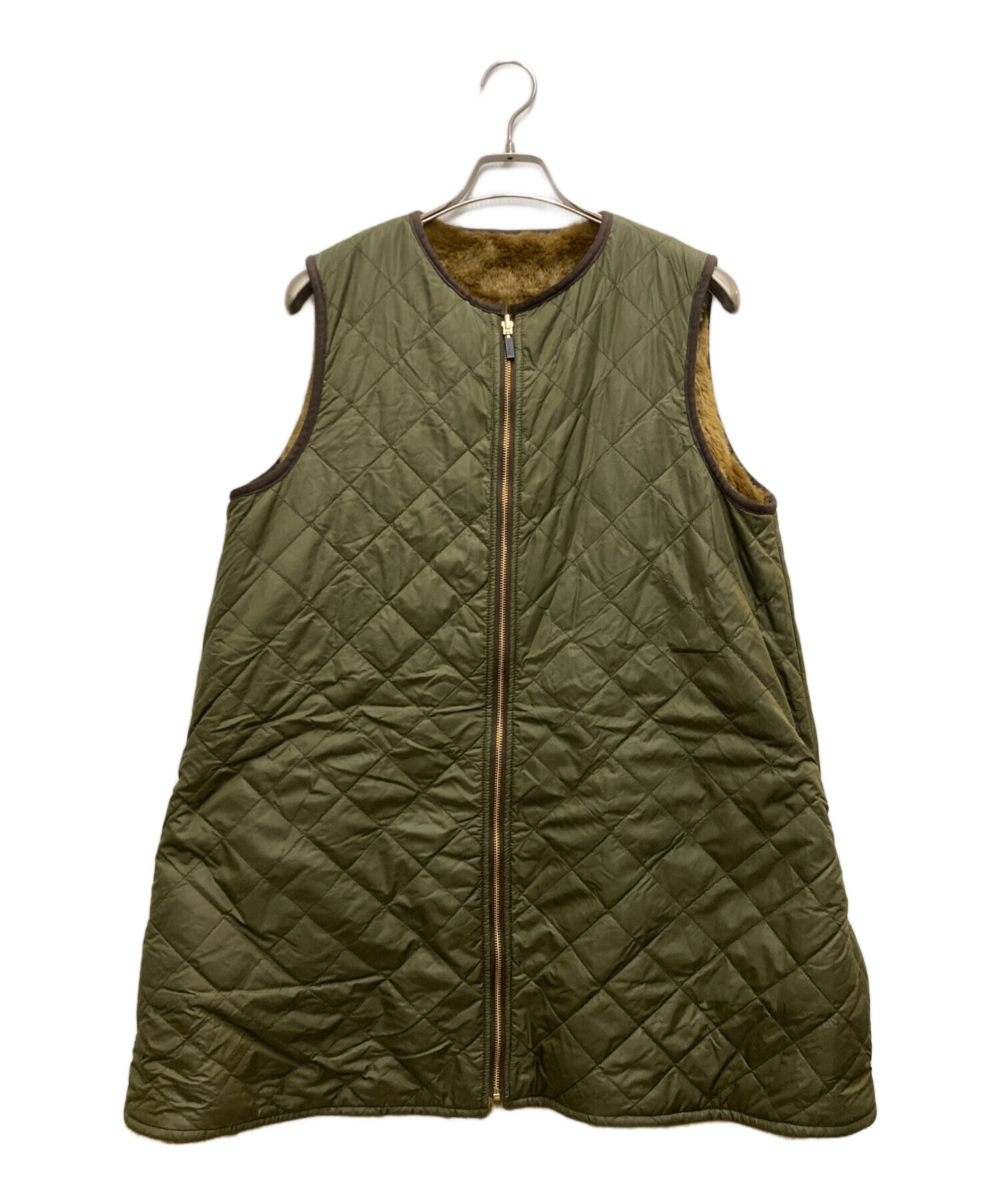 【10月23日まで限定値下げ】Barbour ライナー ベスト 38 ブラウン 中古・古着通販】Barbour (バブアー) ライナーベスト カーキ×ブラウン