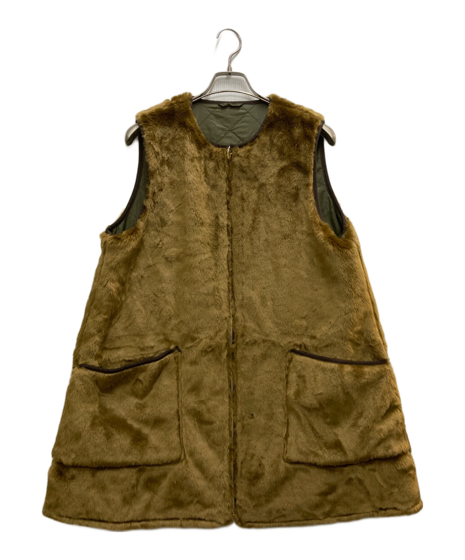 中古・古着通販】Barbour (バブアー) ライナーベスト カーキ×ブラウン