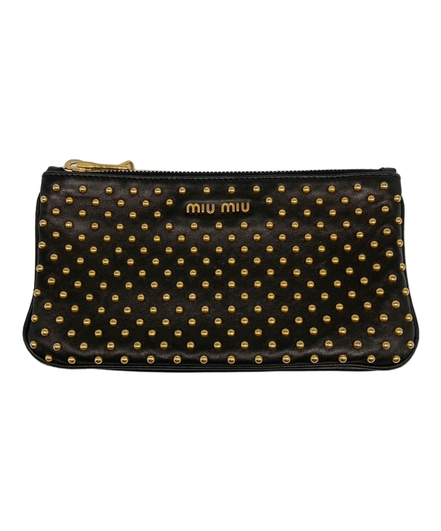 小物 Mi 中古・古着通販】MIU MIU (ミュウミュウ) スタッズレザポシェット