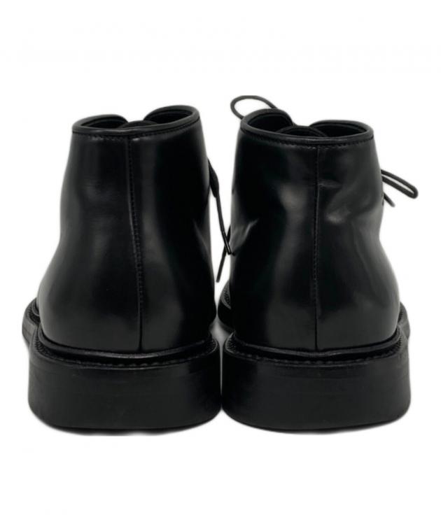 中古・古着通販】PRADA (プラダ) レースアップブーツ ブラック サイズ