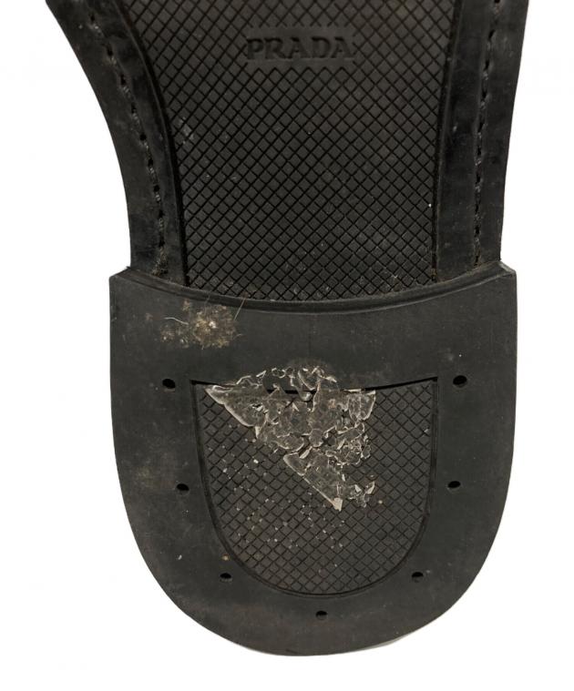 中古・古着通販】PRADA (プラダ) レースアップブーツ ブラック サイズ