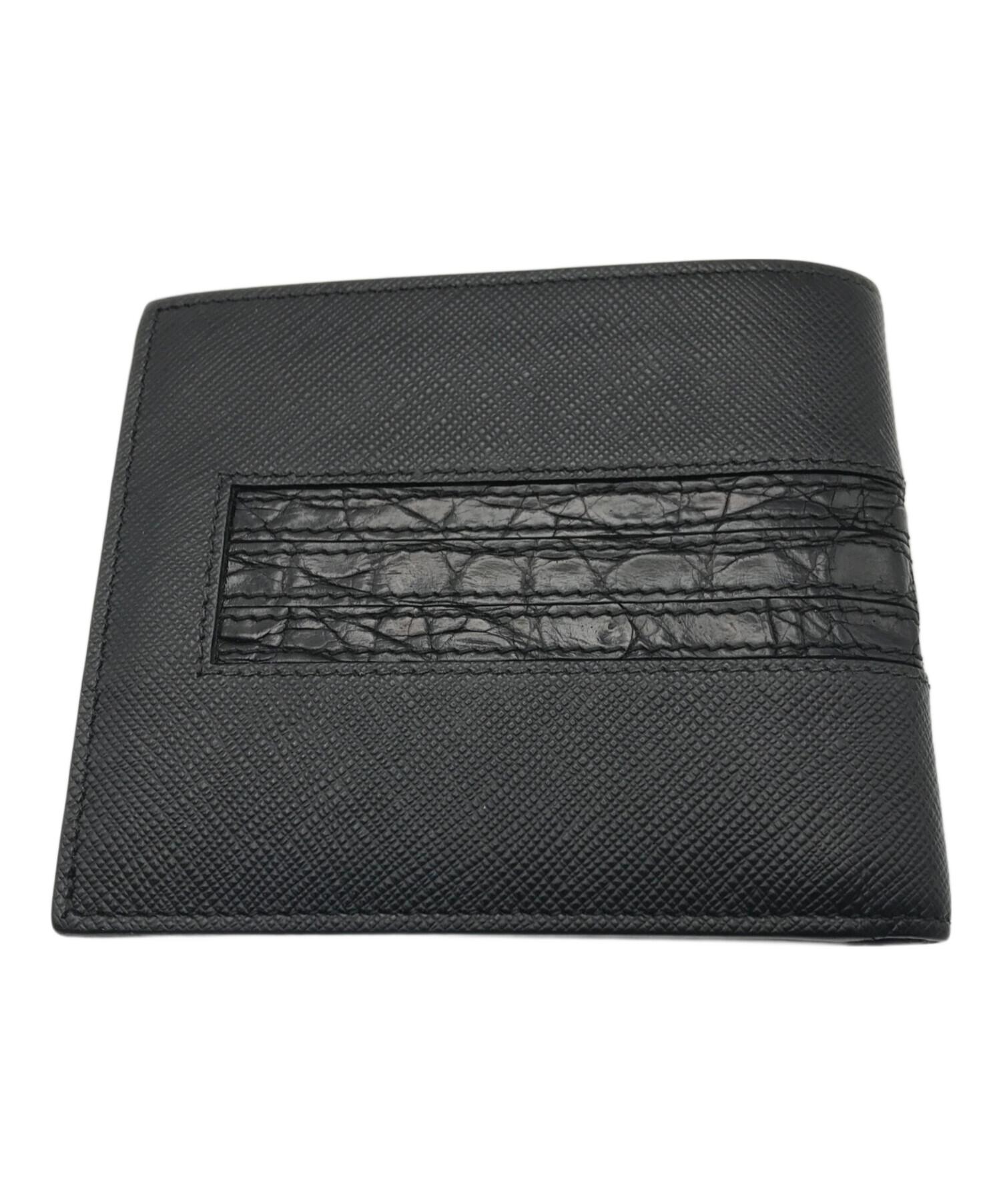 中古・古着通販】PRADA (プラダ) サフィアーノ×クロコ コンパクト