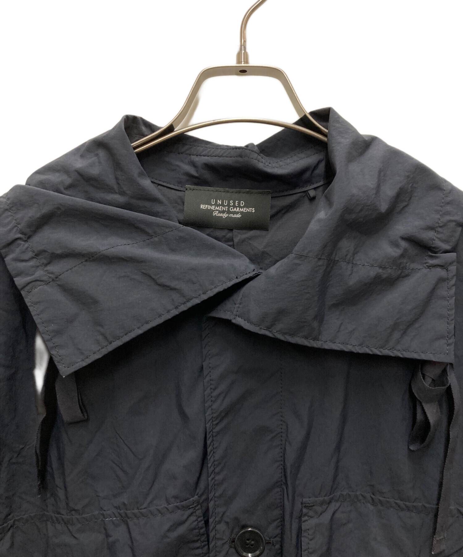 中古・古着通販】UNUSED (アンユーズド) nylon pocket jacket ブラック