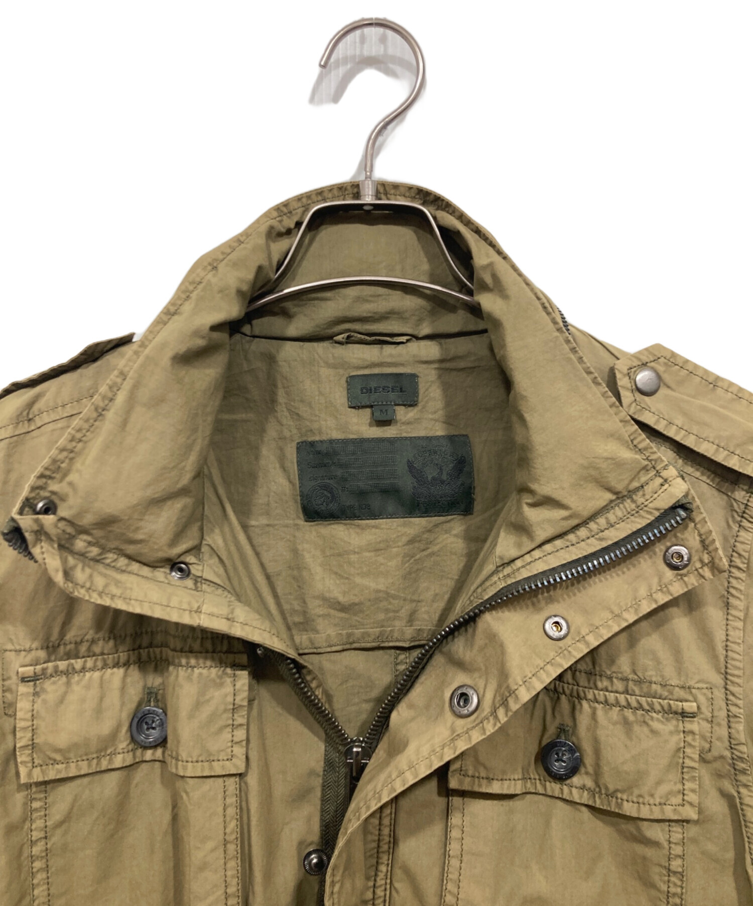 中古・古着通販】DIESEL (ディーゼル) M65ジャケット カーキ サイズ:M