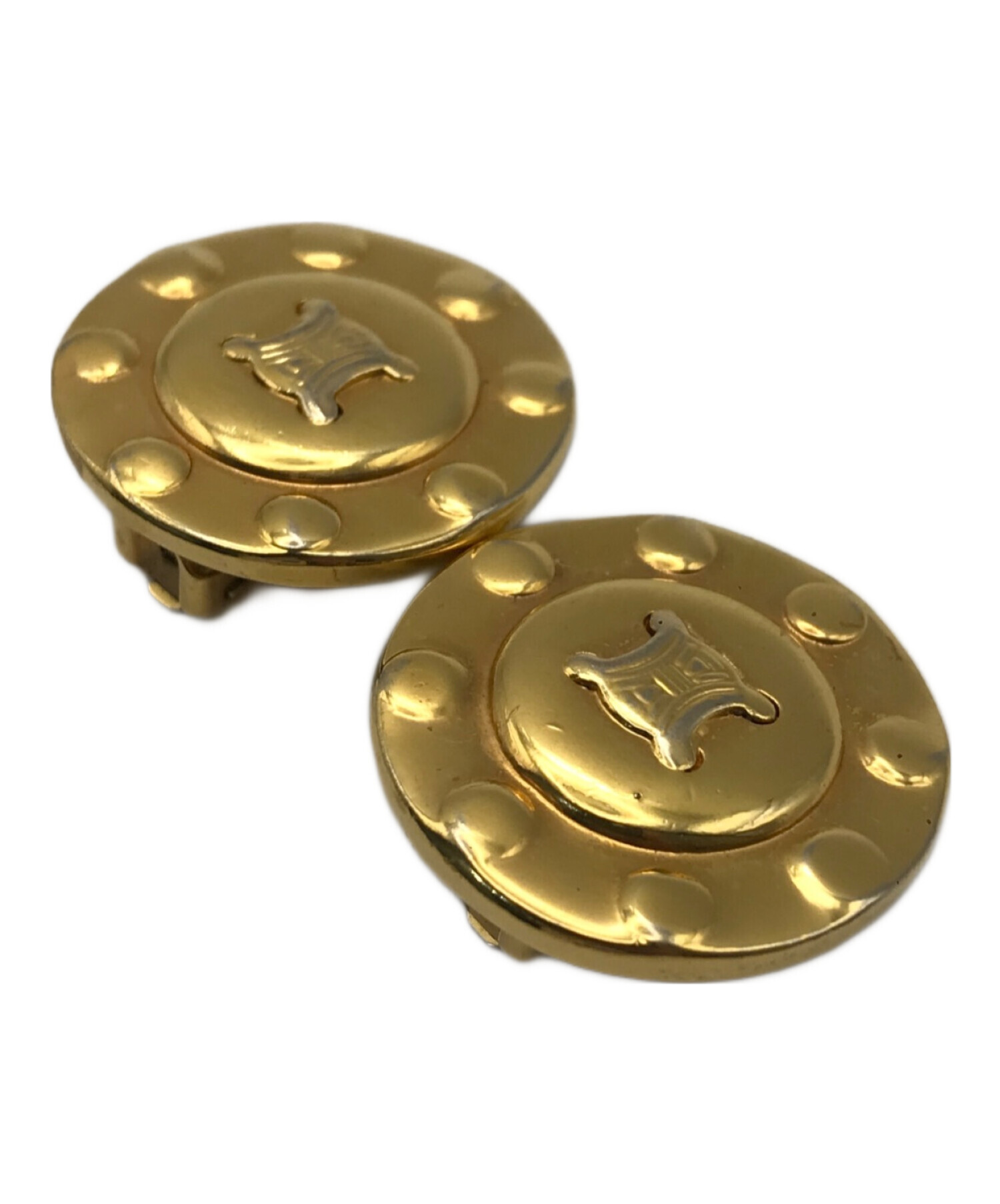 中古・古着通販】CELINE (セリーヌ) マカダムイヤリング ゴールド