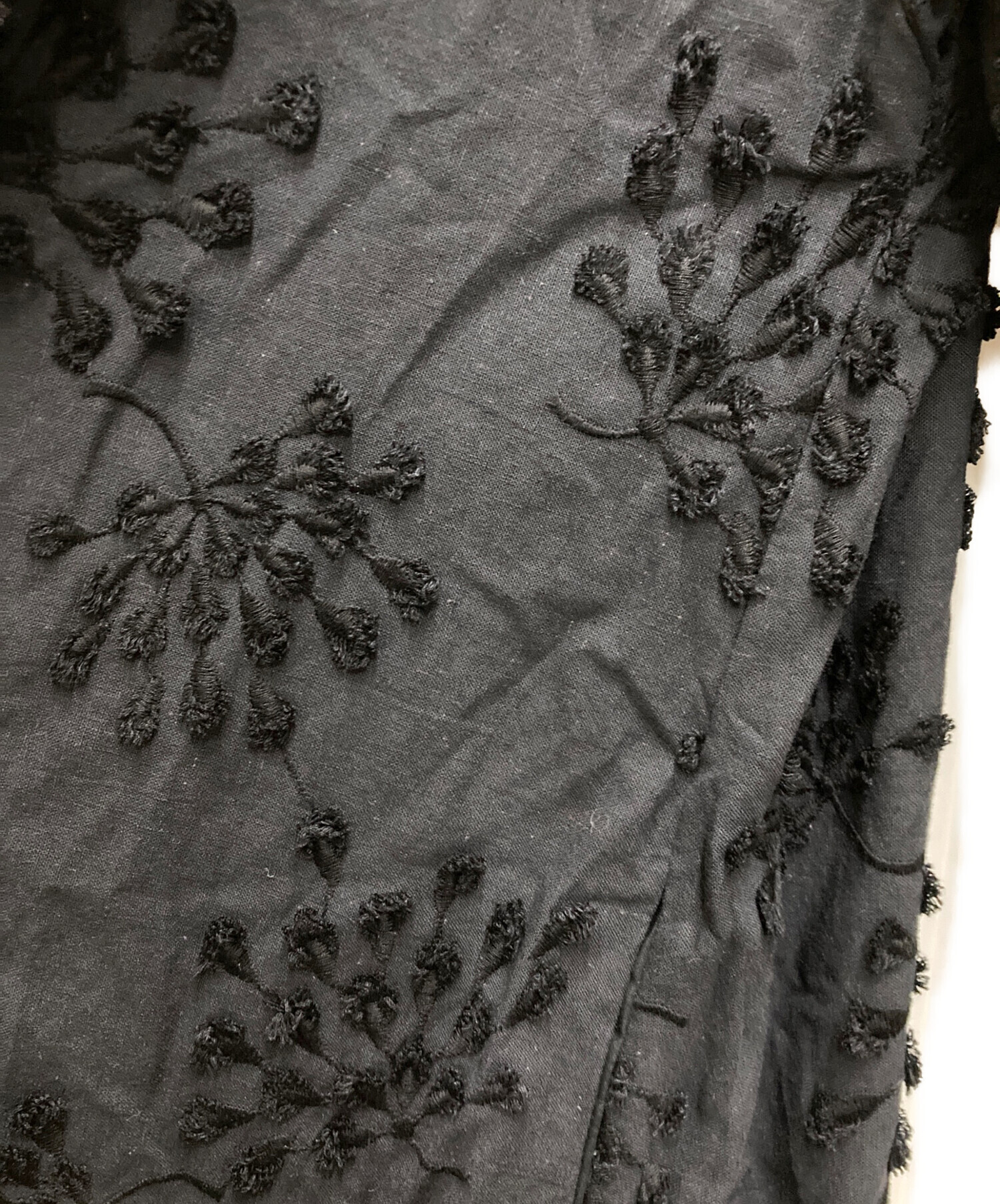 中古・古着通販】BEARDSLEY (ビアズリー) 刺繍羽織ワンピース ブラック