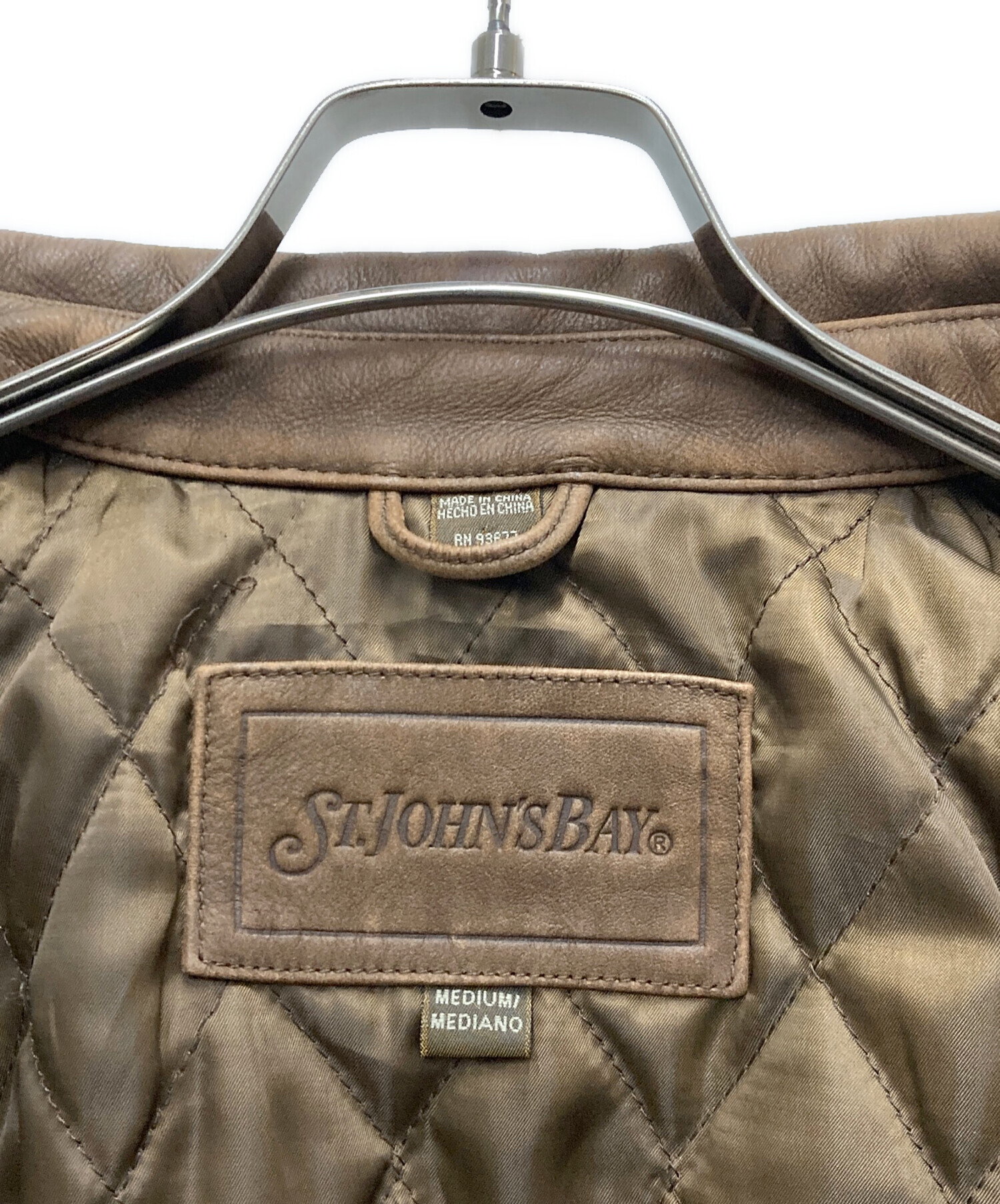 中古・古着通販】ST JOHN'S BAY (セントジョンズベイ) 90sレザー