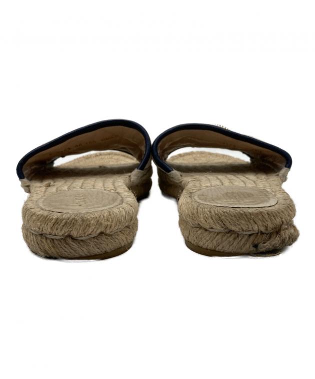 中古・古着通販】GUCCI (グッチ) GGウェッジソールサンダル ホワイト