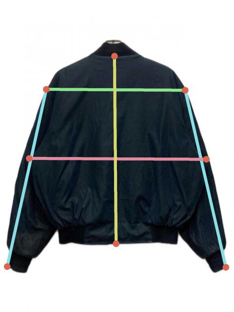良品 HERMES 80's 90's ラムレザー ボンバー ジャケット 52 中古・古着通販】HERMES (エルメス) ボンバージャケット ネイビー