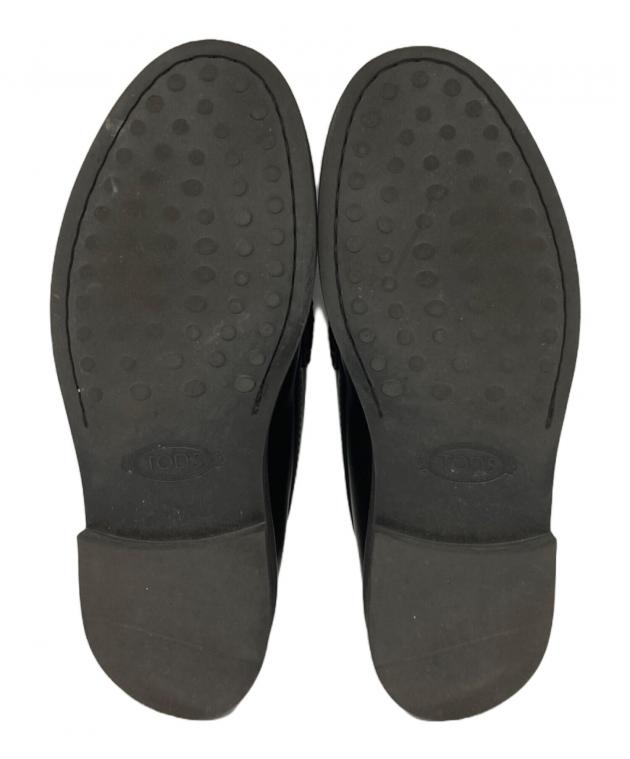 新品未使用　トッズ　革靴　ブラック　黒 中古・古着通販】TOD'S (トッズ) コインローファー ブラック サイズ:7