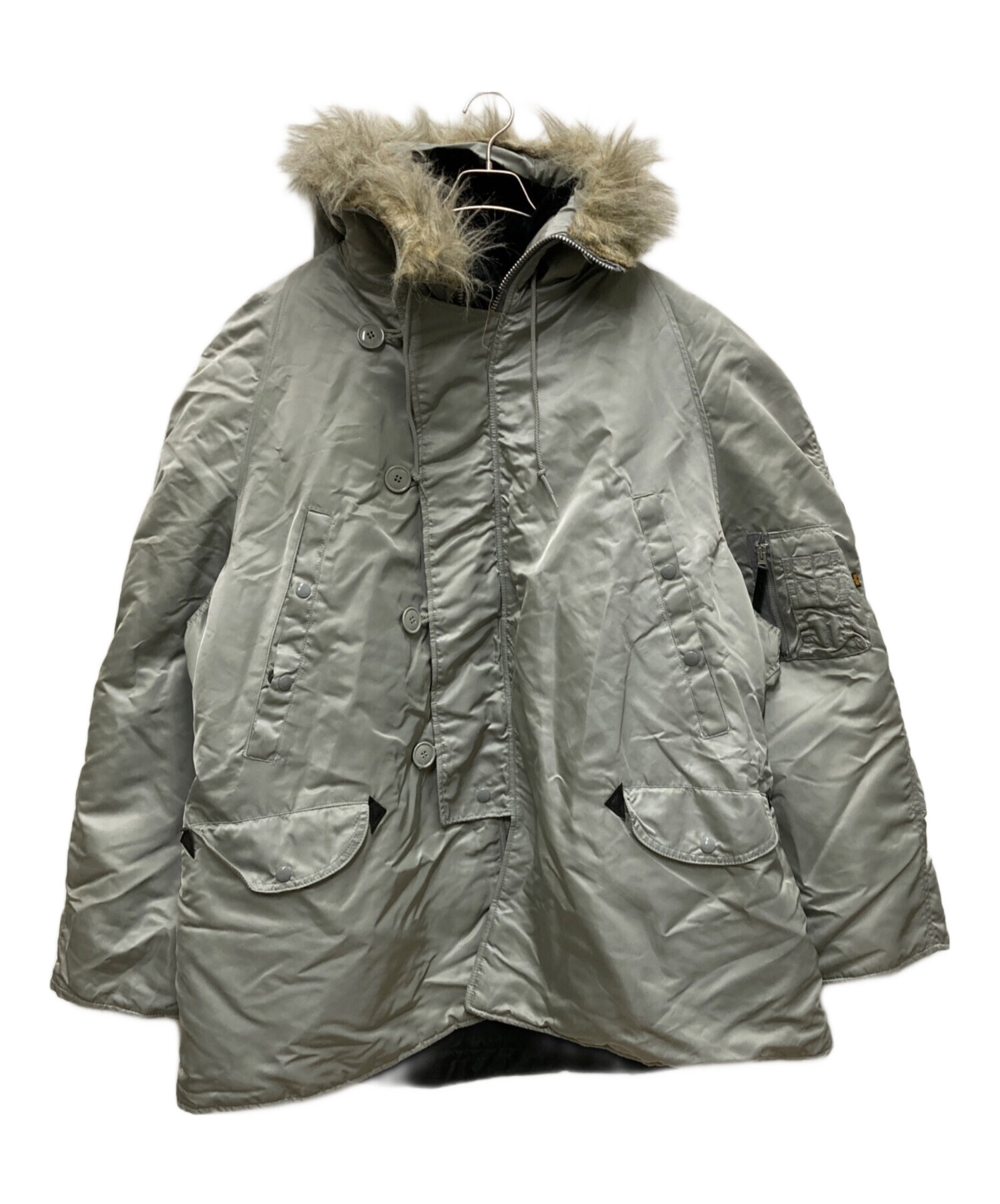 在庫ラスト1点！売り切り！アルファネス2 中古・古着通販】ALPHA (アルファ) N-2B ECW PARKA グレー サイズ:XXL