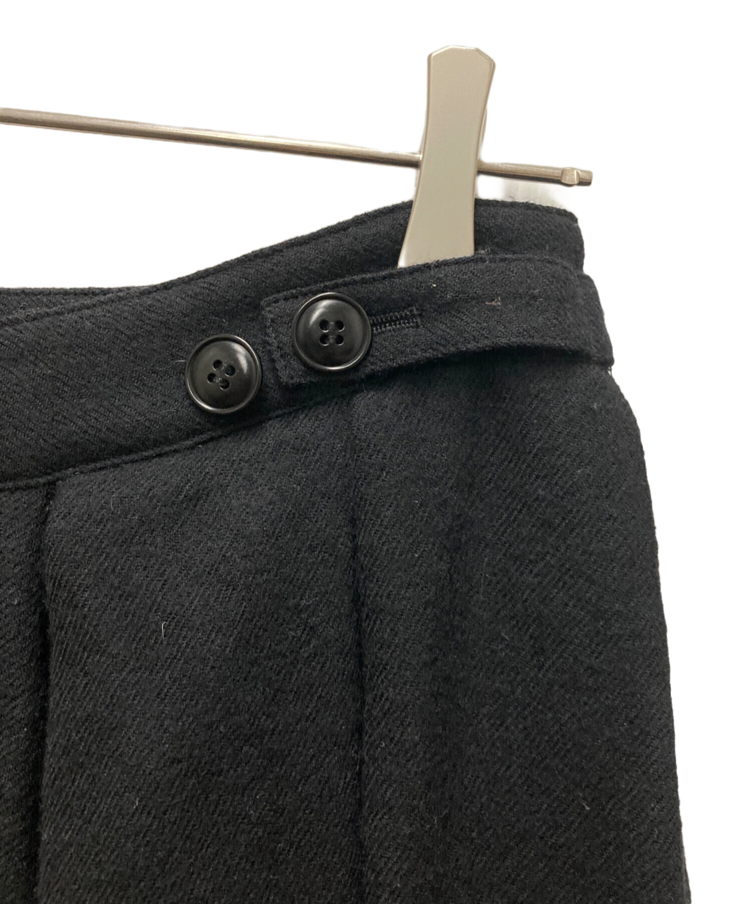 中古・古着通販】Y's (ワイズ) ウールスカート ブラック サイズ:2