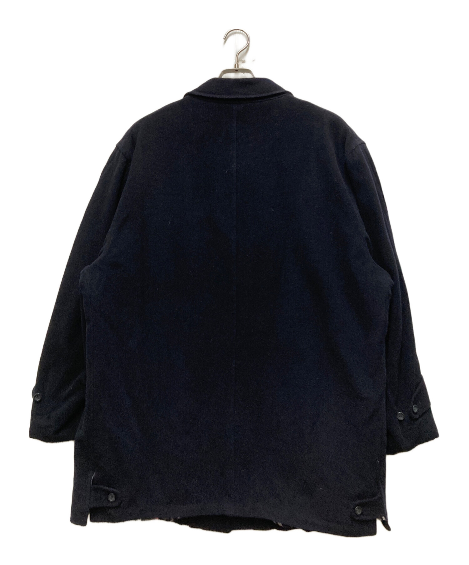 BURBERRY LONDON ステンカラーコート ネイビー ウール 中古・古着通販】BURBERRY LONDON (バーバリーロンドン) ウールステン