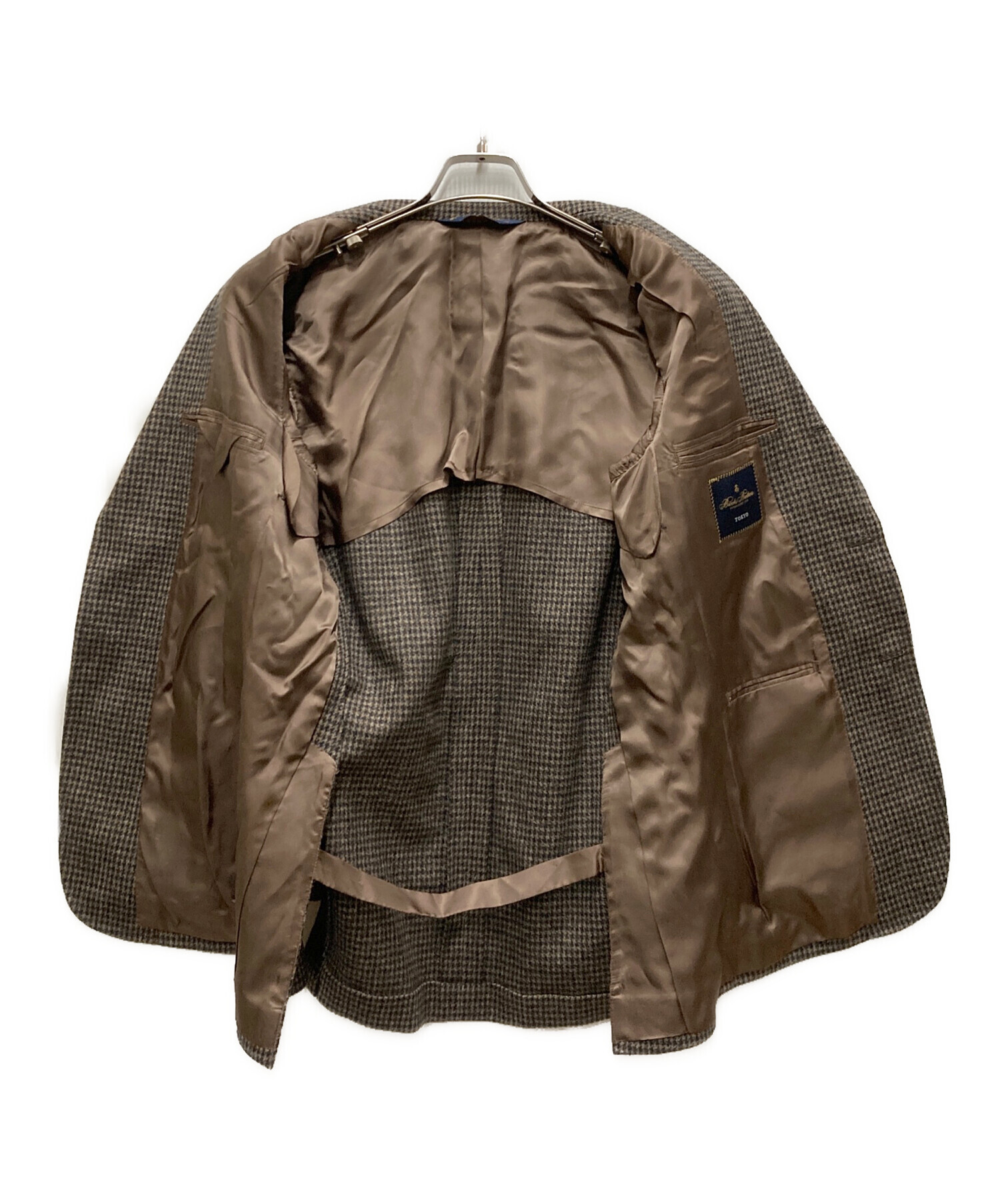 【新品未使用】カシミヤ混 ブルックスブラザーズ テーラードジャケット 茶 XL 中古・古着通販】BROOKS BROTHERS (ブルックスブラザーズ) カシミヤ混