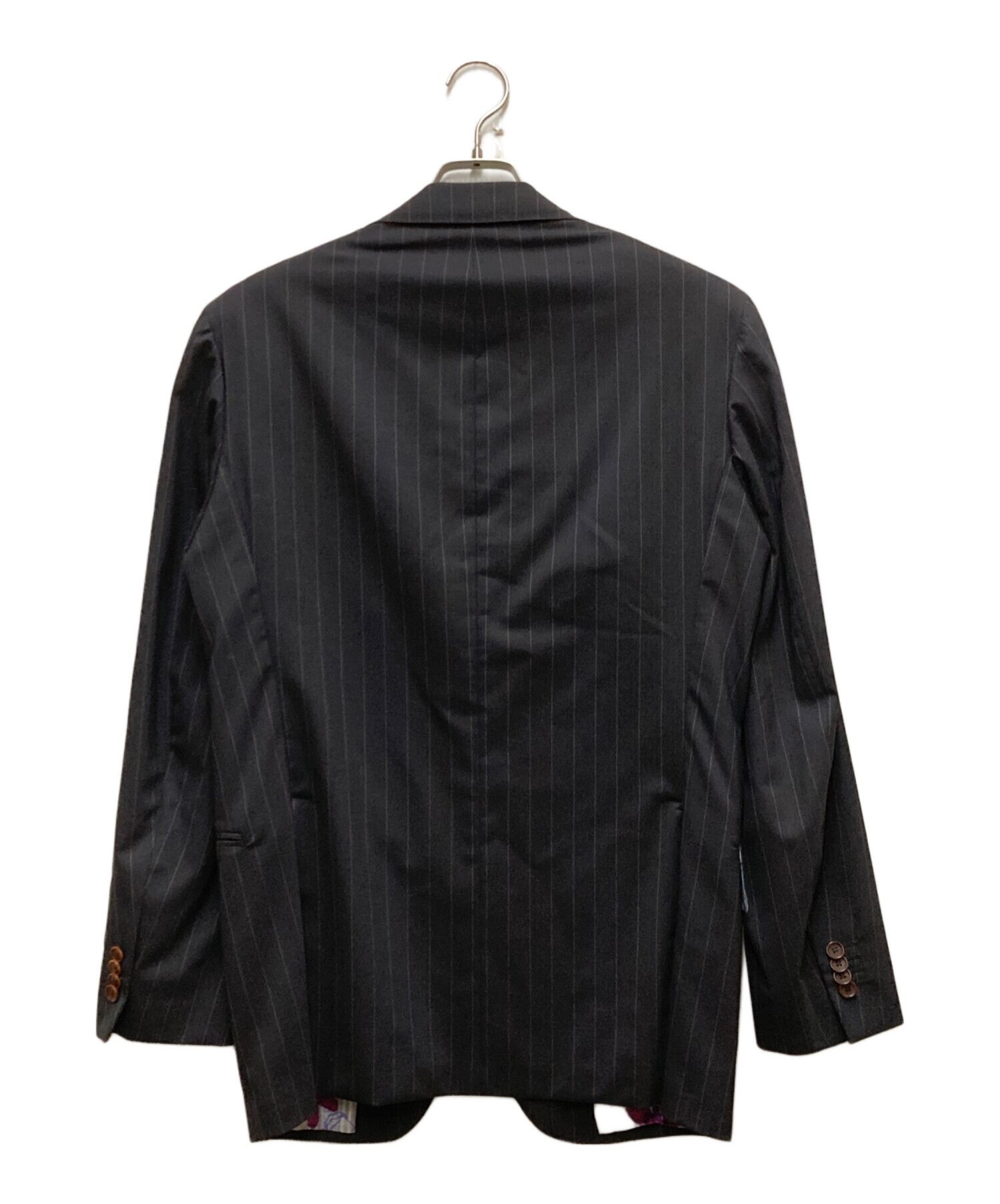 エトロ　ウールジャケット 中古・古着通販】ETRO (エトロ) ウールジャケット ネイビー サイズ:46